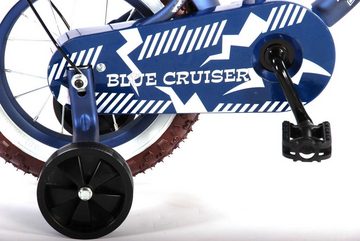 Volare Kinderfahrrad Blue Cruiser - Blau - 95% zusammengebaut - mit Rücktrittbremse, 1 Gang, bis 60 kg, 12 oder 14 Zoll, Luftbereifung, einstellbare Lenkerhöhe