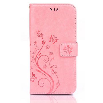 Numerva Handyhülle Bookstyle Flower für Samsung Galaxy S9, Handy Tasche Schutzhülle Klapphülle Flip Cover mit Blumenmuster