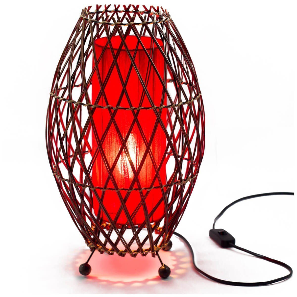 SIMANDRA Stehlampe Simandra Dekolicht, Ambilight, ohne Leuchtmittel, Tageslichtweiß, Warmweiß, 41 x 25 cm Balilampe aus Rattan & Stoff