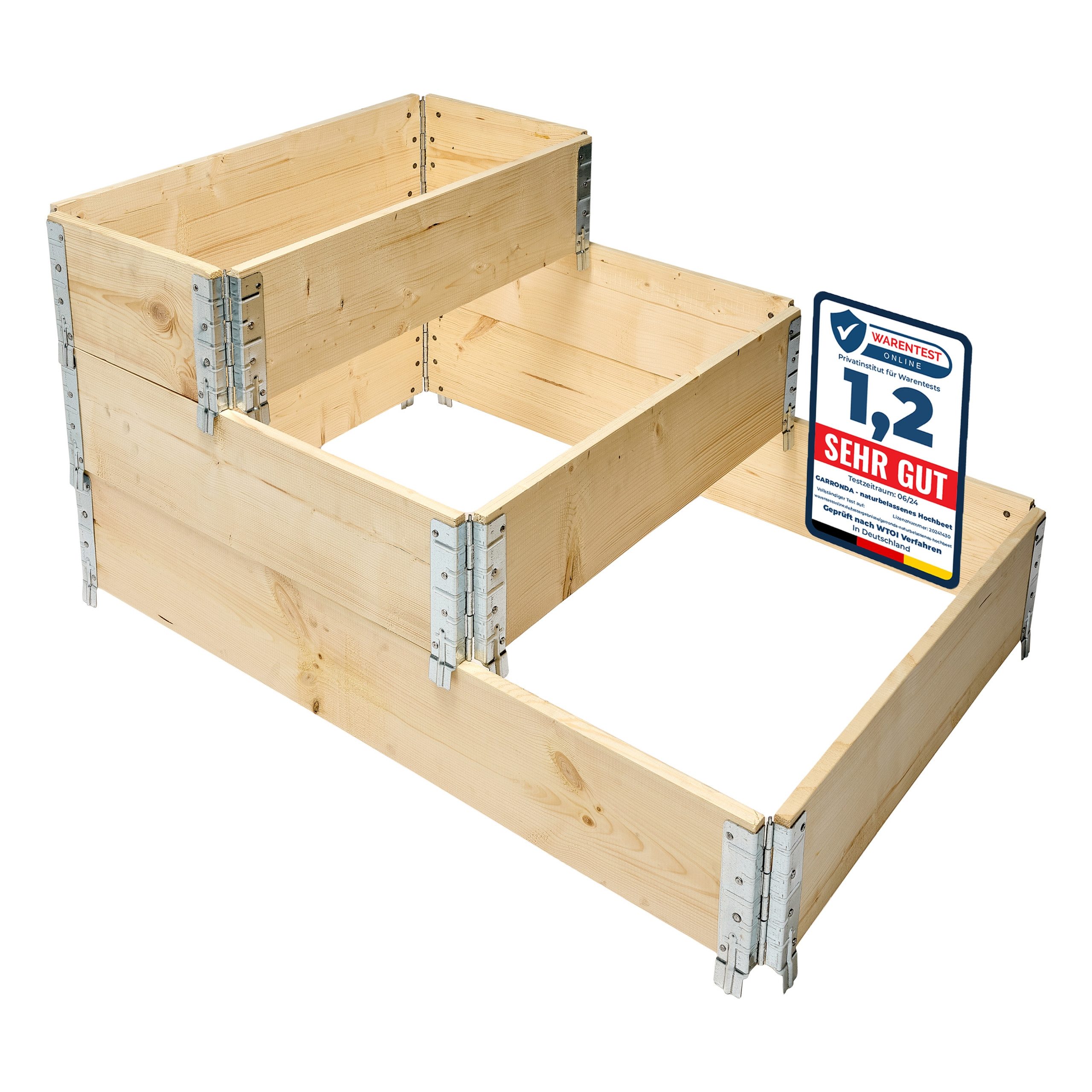 Garronda Hochbeet-Profil Palettenrahmen Hochbeet 3-stufige Pflanzenbeet Kräuterbeet GD-0075 (1-St., Set)