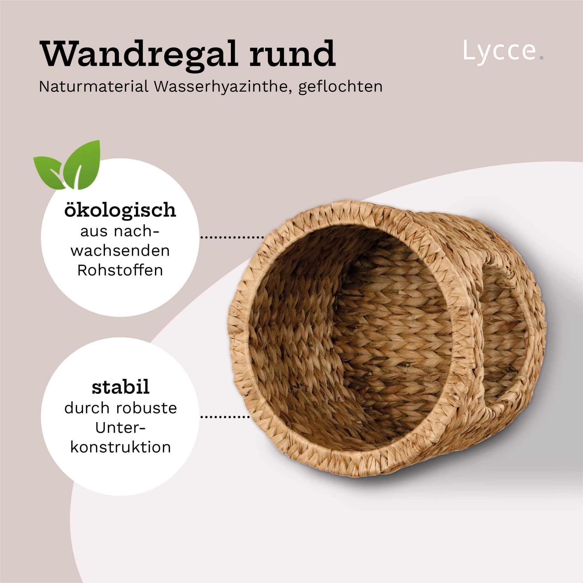 Lycce Wandregal Wandregal Badezimmer Regal geflochten aus Wasserhyazinthe, günstig online kaufen