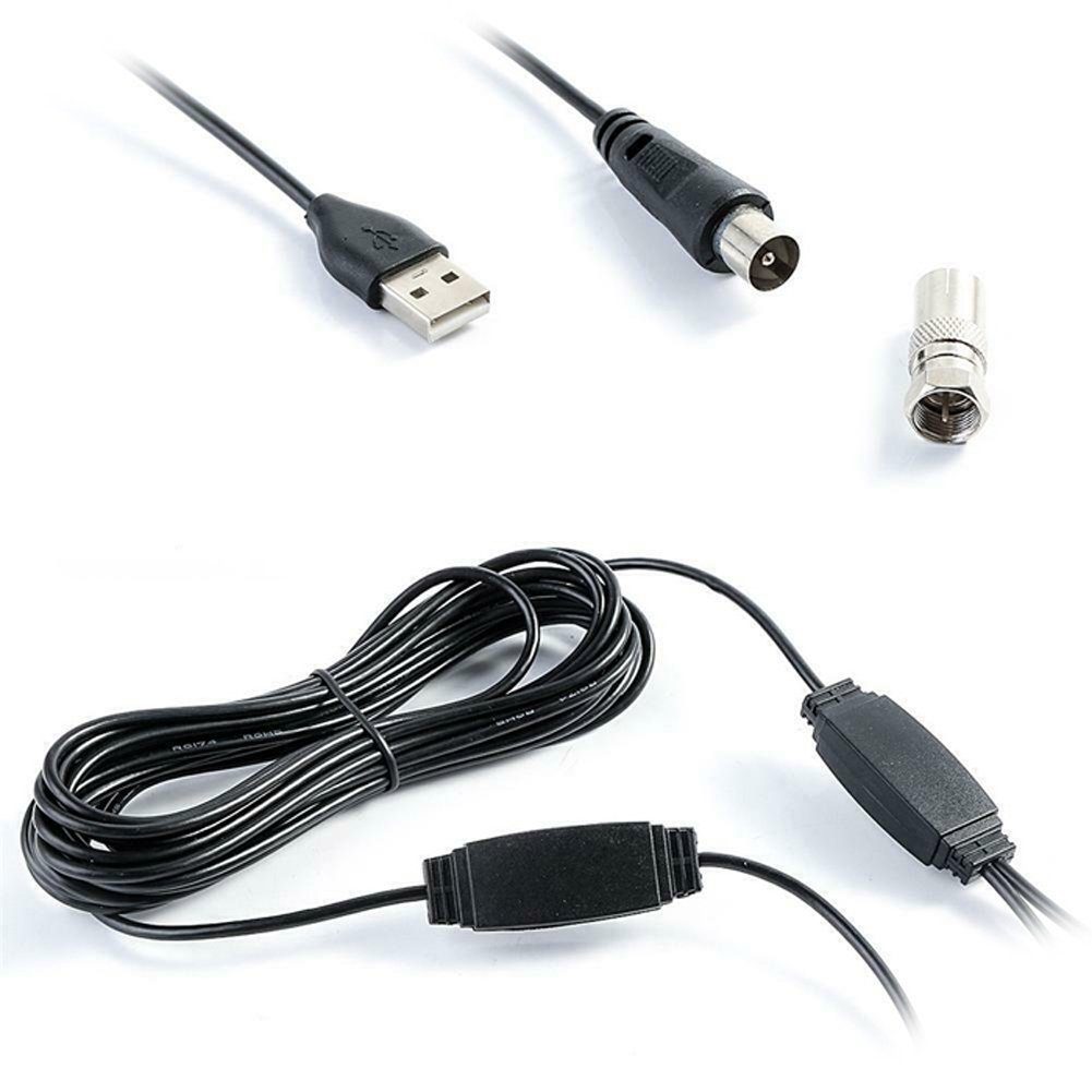 Bolwins L11C DVB-T2 Zimmerantenne mit Verstärker & 5m Kabel für TV Stabantenne (DVB-T2 HD DVB-T DAB DAB+, für für Innenbereich, Verstärkung: 30 dB), Hohe Signal – Bild 4 von 5