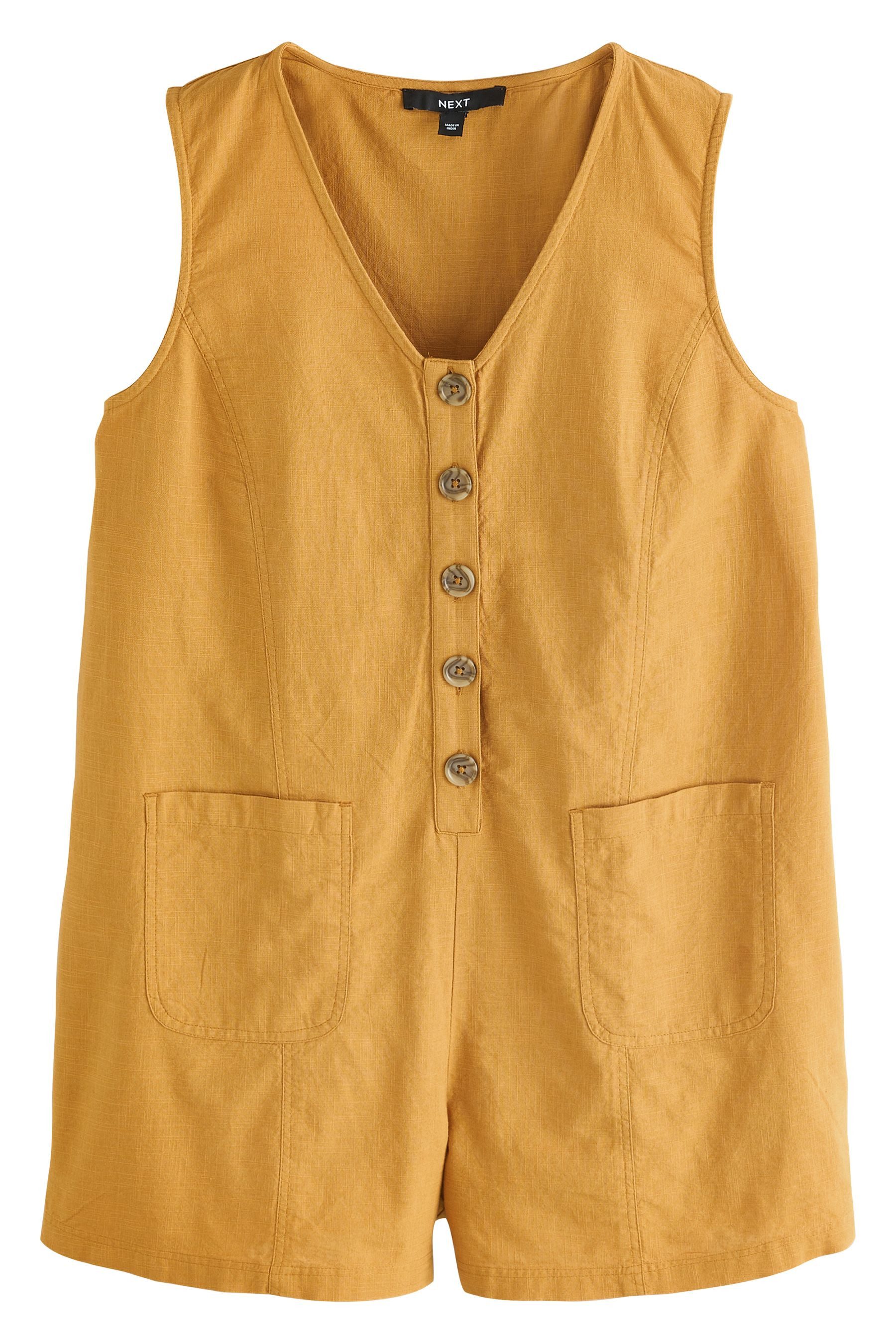 Next Playsuit Geknöpfter Playsuit mit V-Ausschnitt günstig online kaufen