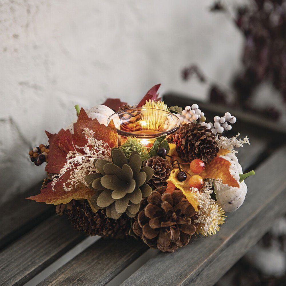 Home-trends24.de Windlicht Windlicht Herbst Deko Kerzenhalter günstig online kaufen