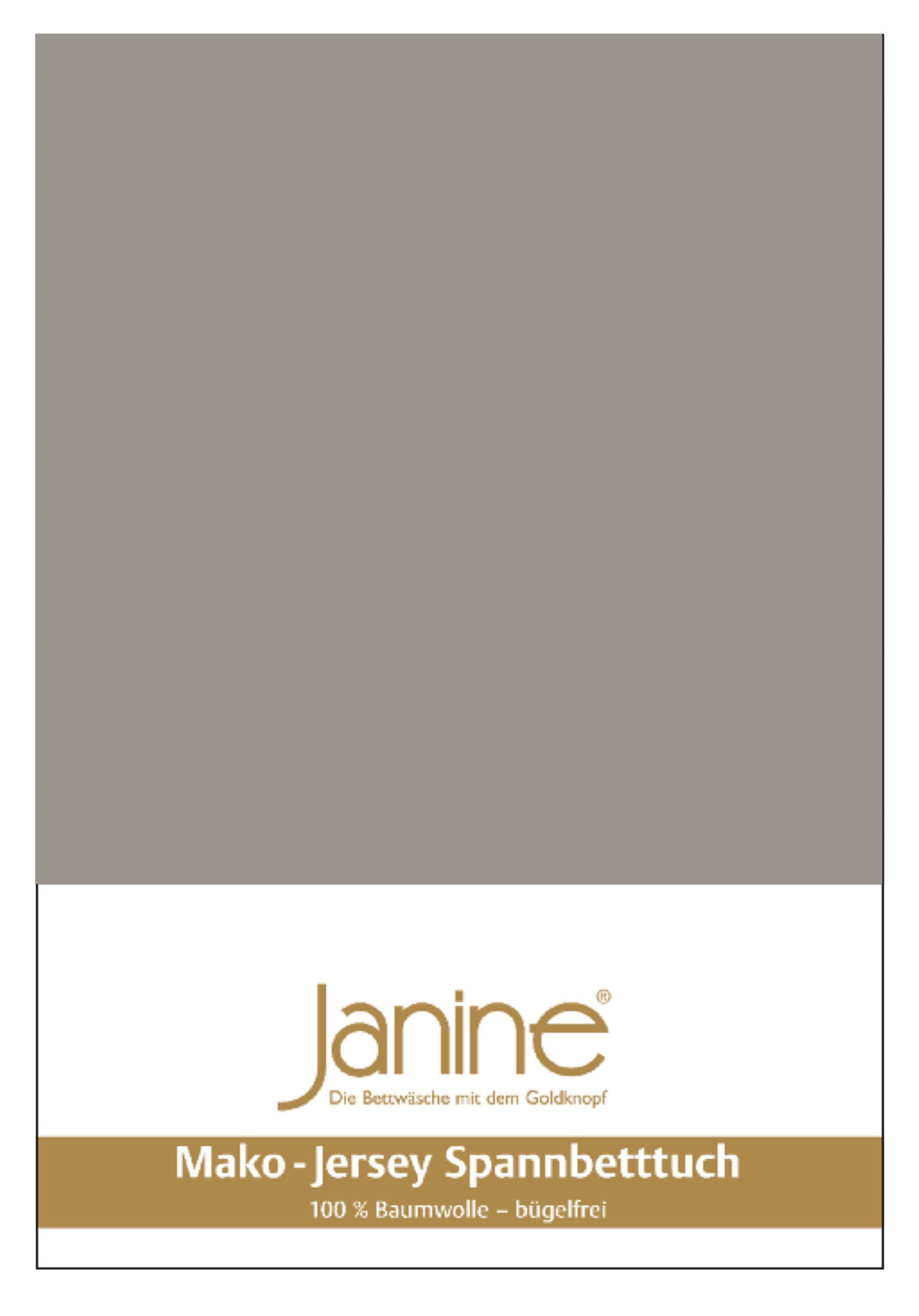 Janine Janine Spannbetttuch Mako-Feinjersey 5007 limone (06) Größe:  100x20 günstig online kaufen