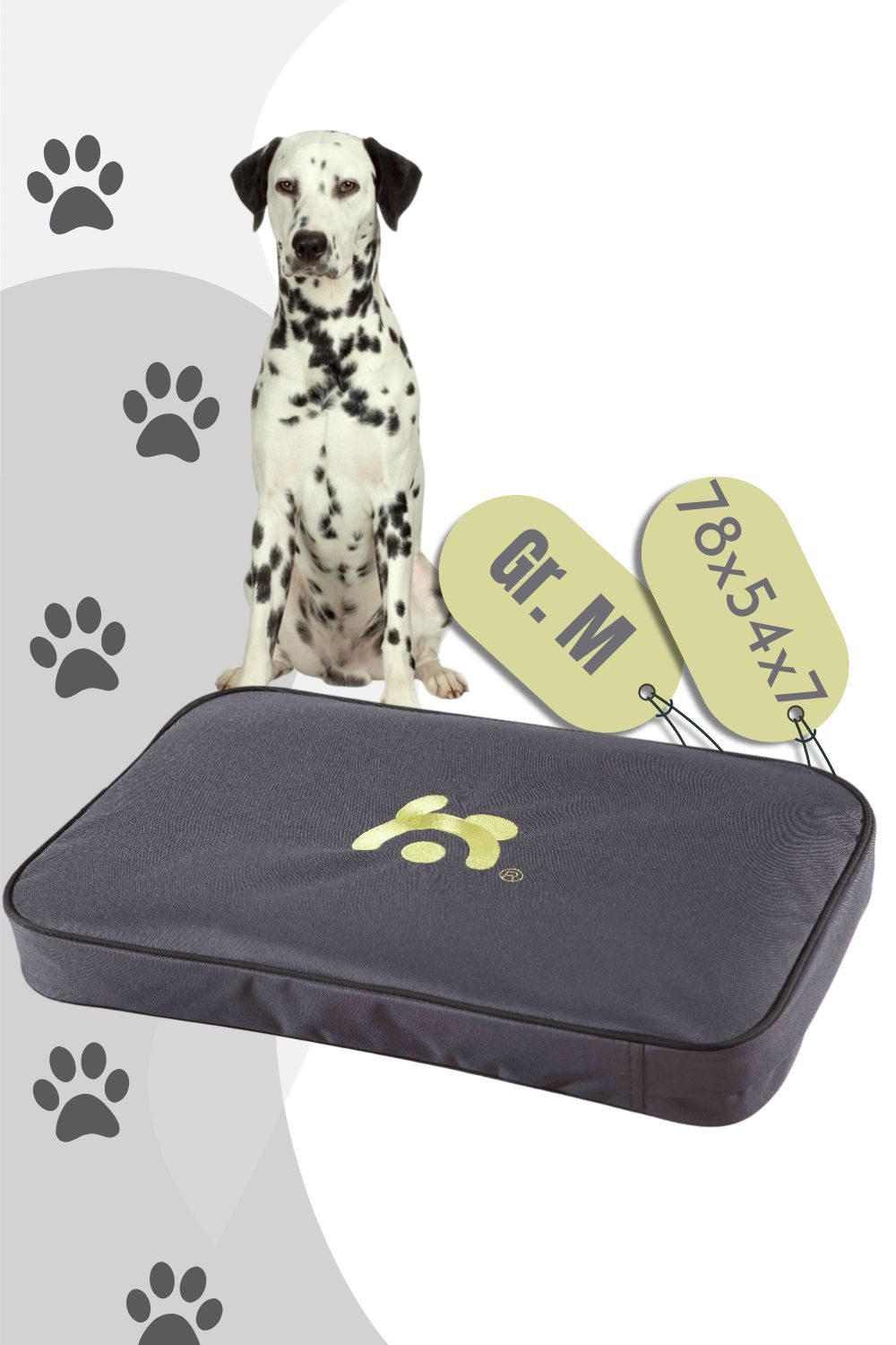 MAELSON Tierbett Lounge Mat für Soft Kennel / Hundekissen- Farbe: Anthrazit