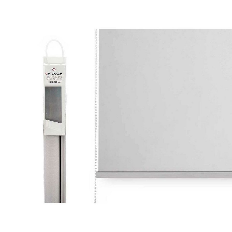 Gardine Decor cm Weiß Gift 180 x Kunststoff Rollo Stück, 6 180 Stoff