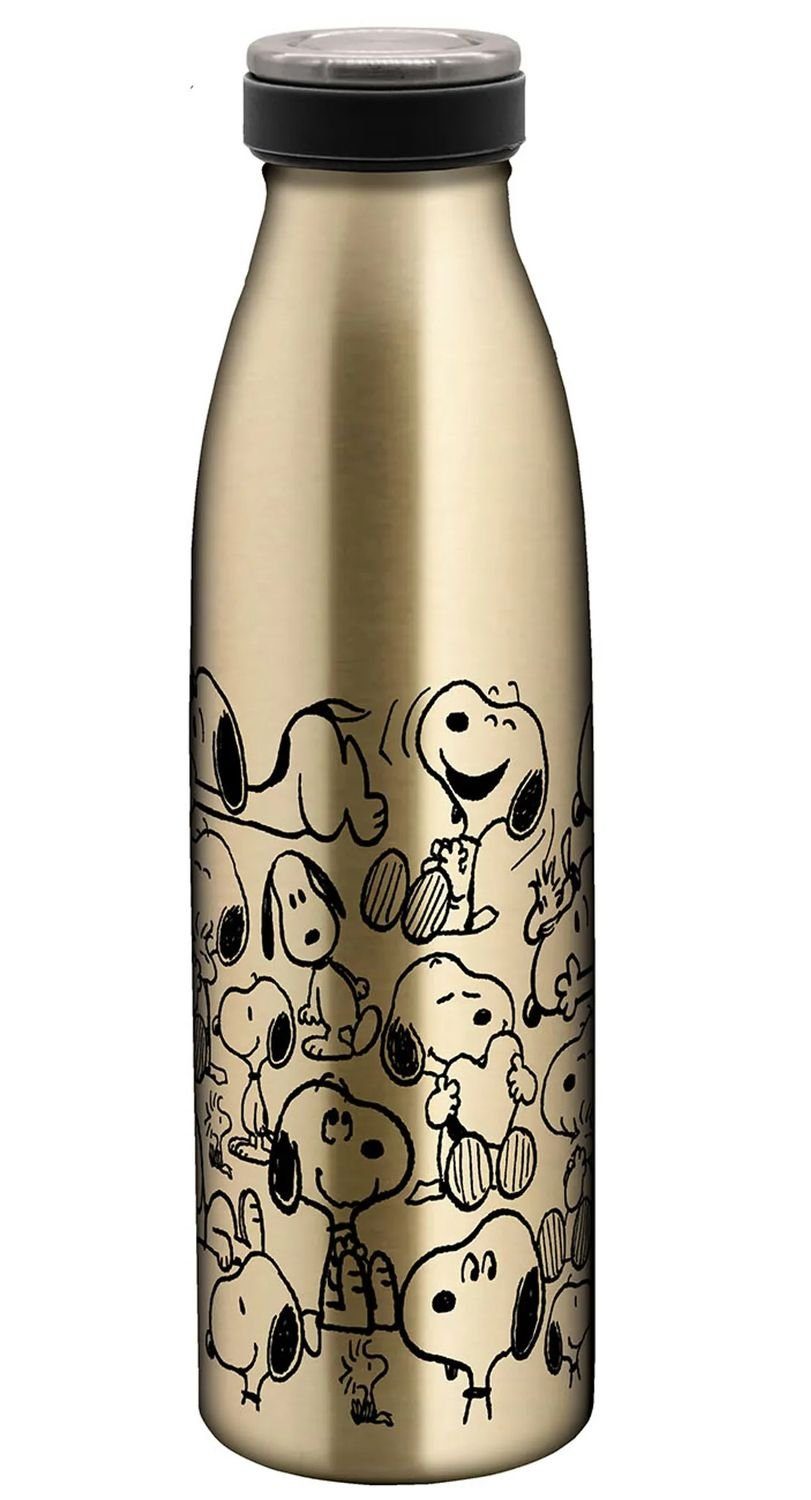 Isolierflasche Edelstahl Isokanne, Thermoskanne Motiv 500 BURI SNOOPY Edelstahl Vorratsdose ml