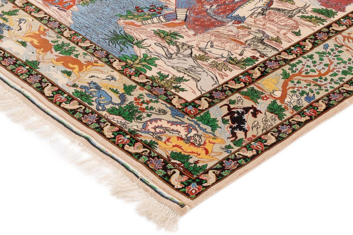 Orientteppich Isfahan Seidenkette Handgeknüpfter 6 Höhe: Nain 120x175 rechteckig, mm Orientteppich, Trading