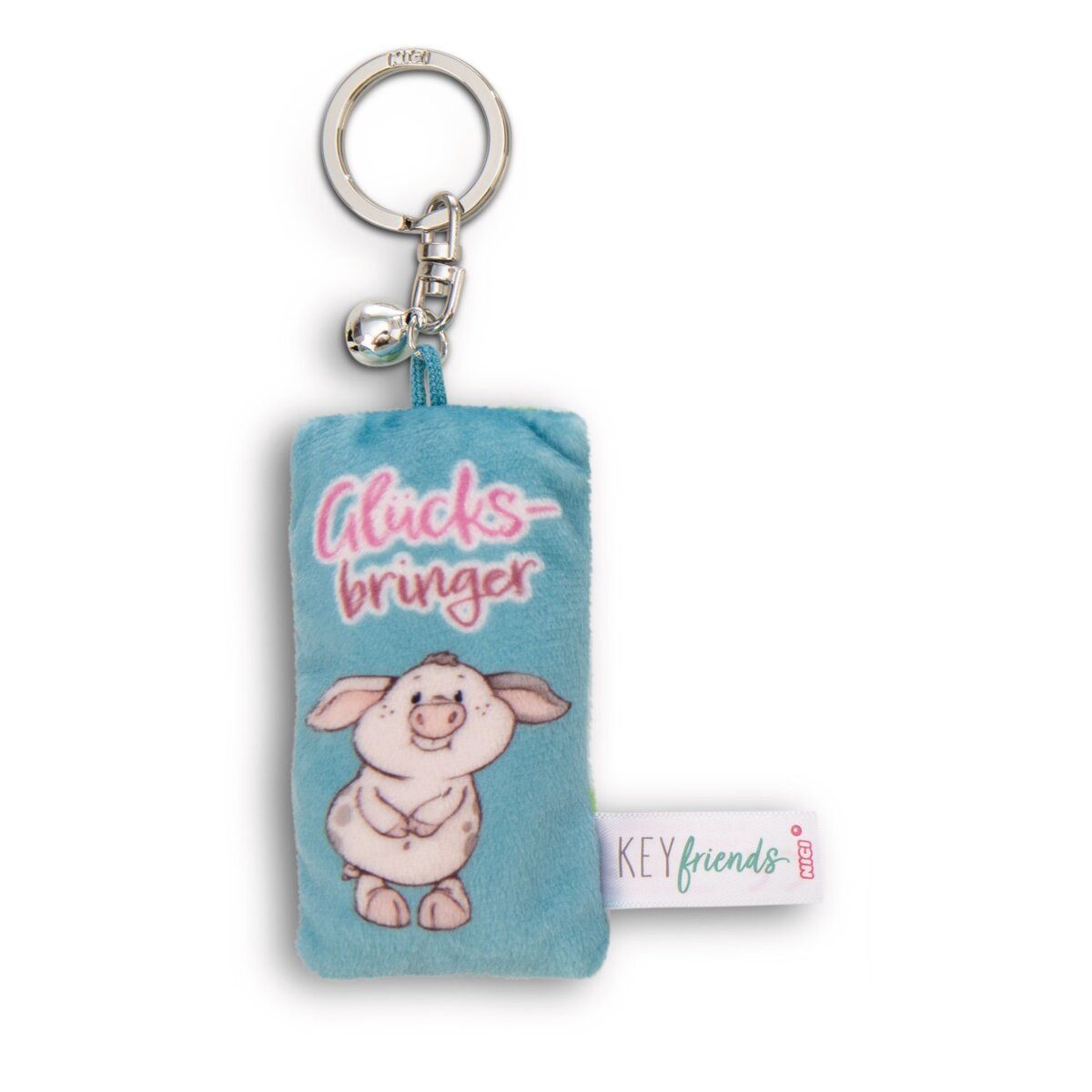 Nici Schlüsselanhänger NICI Schlüsselanhänger Mini Plüschkissen "Glücksbringer" m. Glöckchen