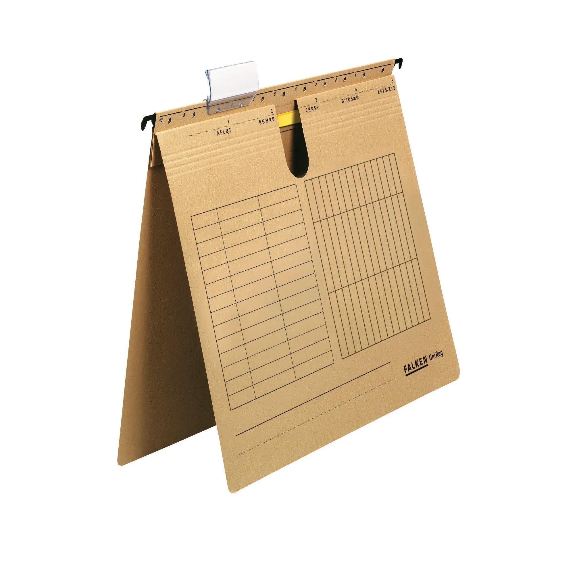Organisationsmappe 25x Hängehefter UniReg 230g/m2-KraftKRT kaufm. Heftung Braun 15043720F