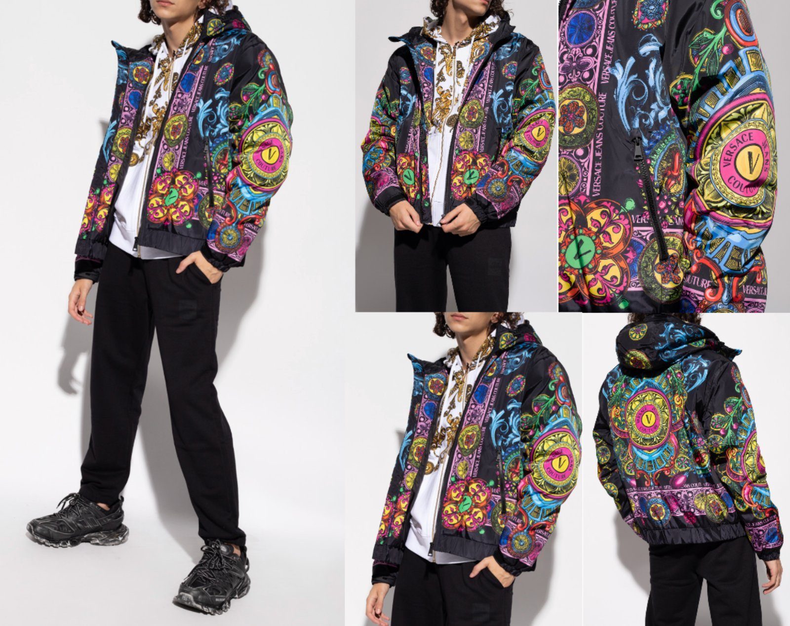 Versace Winterjacke VERSACE JEANS COUTURE REGALIA BAROQUE JACKET BLOUSON JACKE BOMBER HOOD