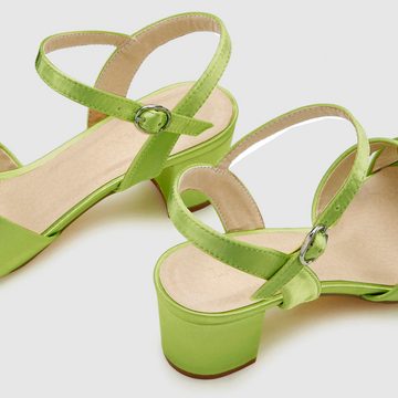 LASCANA Sandalette Sandale, Sommerschuh mit kleinem Blockabsatz,leichte Karree Form VEGAN