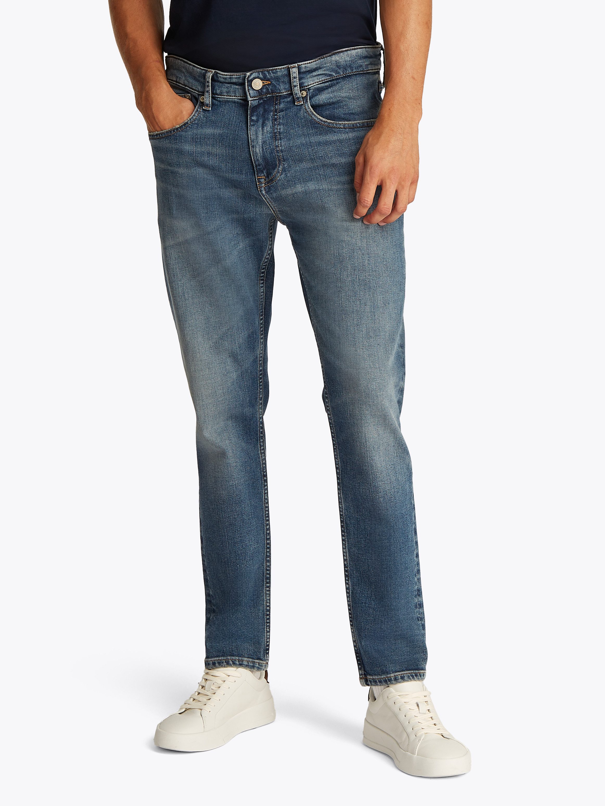 Tommy Jeans Slim-fit-Jeans Austin Slim Tapered Mit Gürtelschlaufen