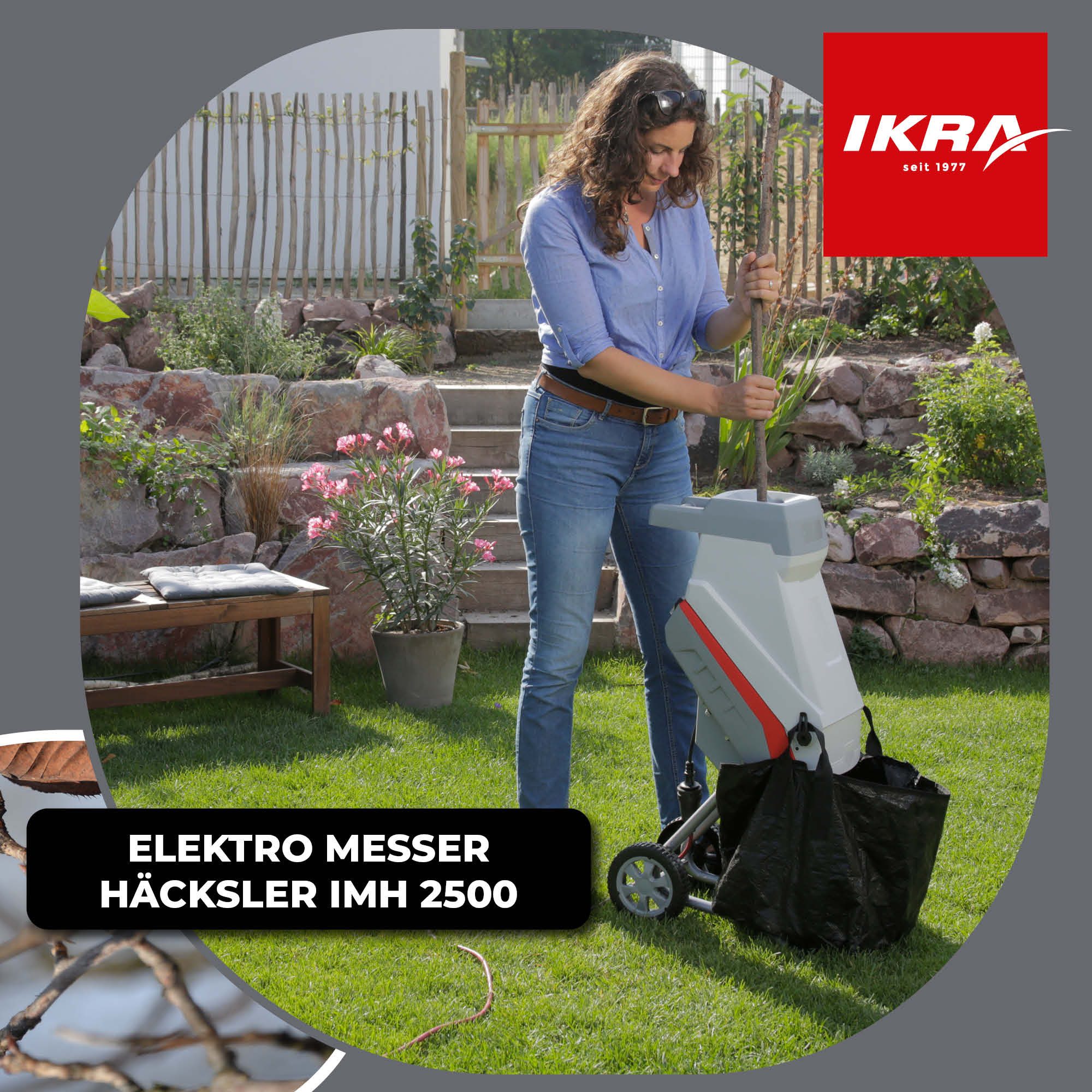 ikra GmbH Häcksler IMH 2500, 4,5 cm max. Astdurchmesser, 2.500 Watt