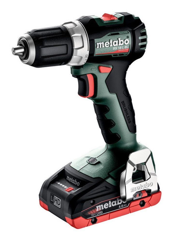 metabo Akku-Bohrschrauber BS 18 L BL, 18 V, 2 x 4 Ah LiHD in metaBOX 145