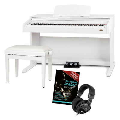 Classic Cantabile Digitalpiano »DP-210 E-Piano SET inkl. Bank, Kopfhörer, Schule (Digitalpiano 88 Tasten Hammermechanik, Kopfhöreranschlüsse, USB, Metronom, 3 Pedale, Piano für Anfänger, inkl. Noten)«, Layer- und Split-Funktion
