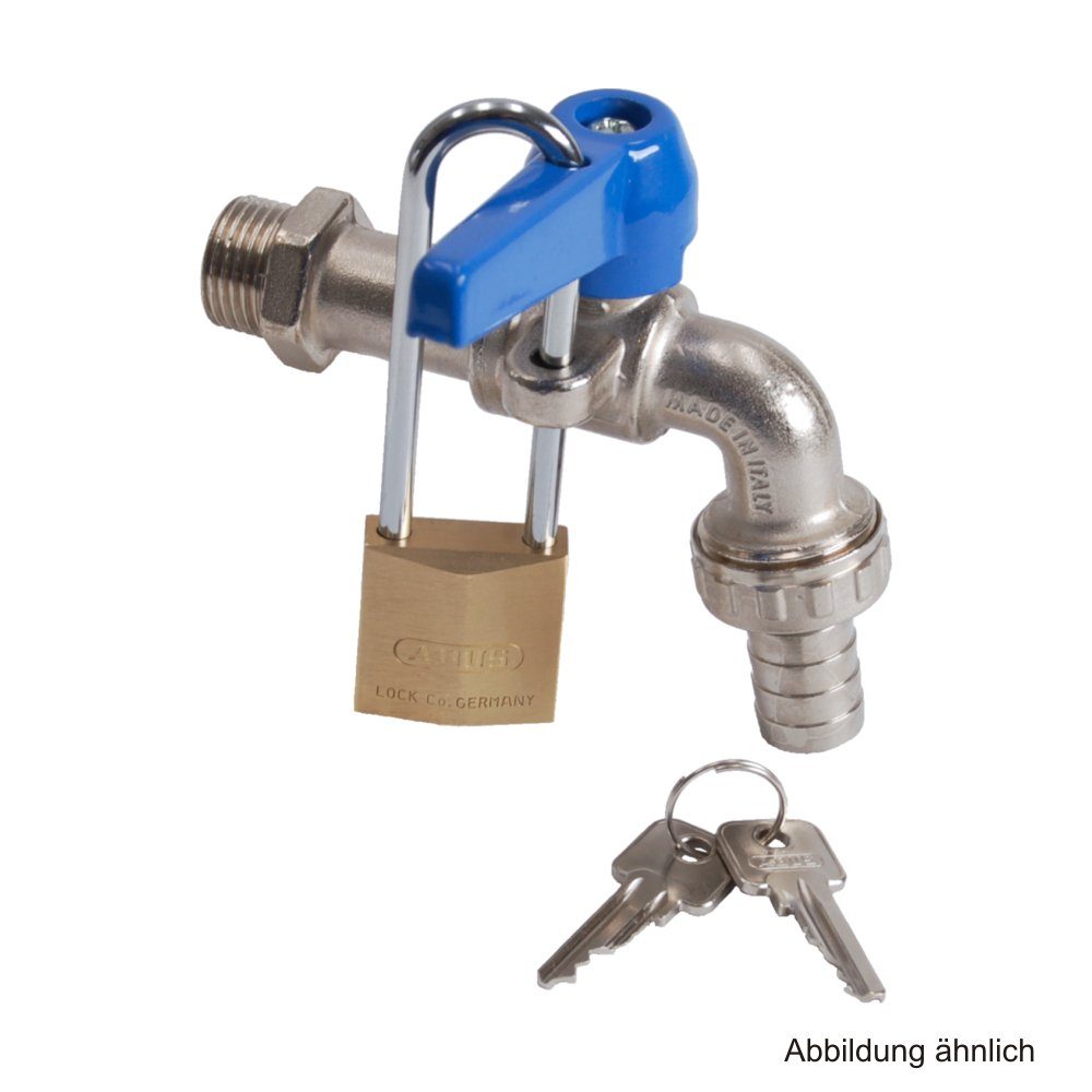 Bongas Deutschland GmbH Wasserrohr Kugelauslaufhahn mit Schlauchverschraubung Messing,vernickelt,mit Schl