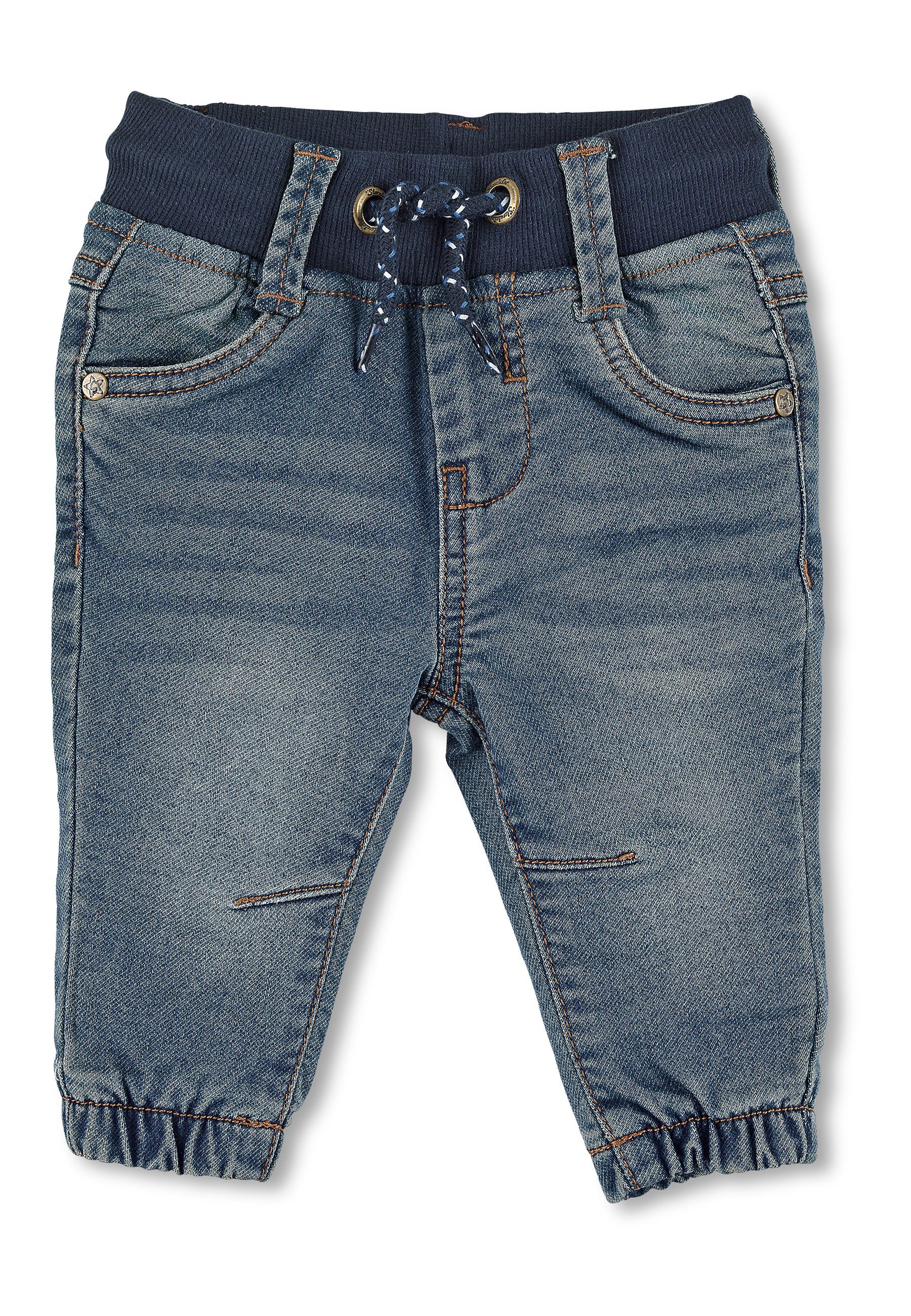 Sterntaler® Stoffhose Jeanshose (1-tlg) Jeans aus elastischem Jogg-Denim im Used Look, Komfortbund und Taschen