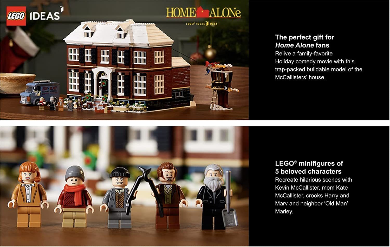 LEGO® Spielbausteine - (Packung, 3955 Konstruktions-Spielset Home zu Kevin Kunststoff Ideas allein Alone St), 21330 Haus, Material