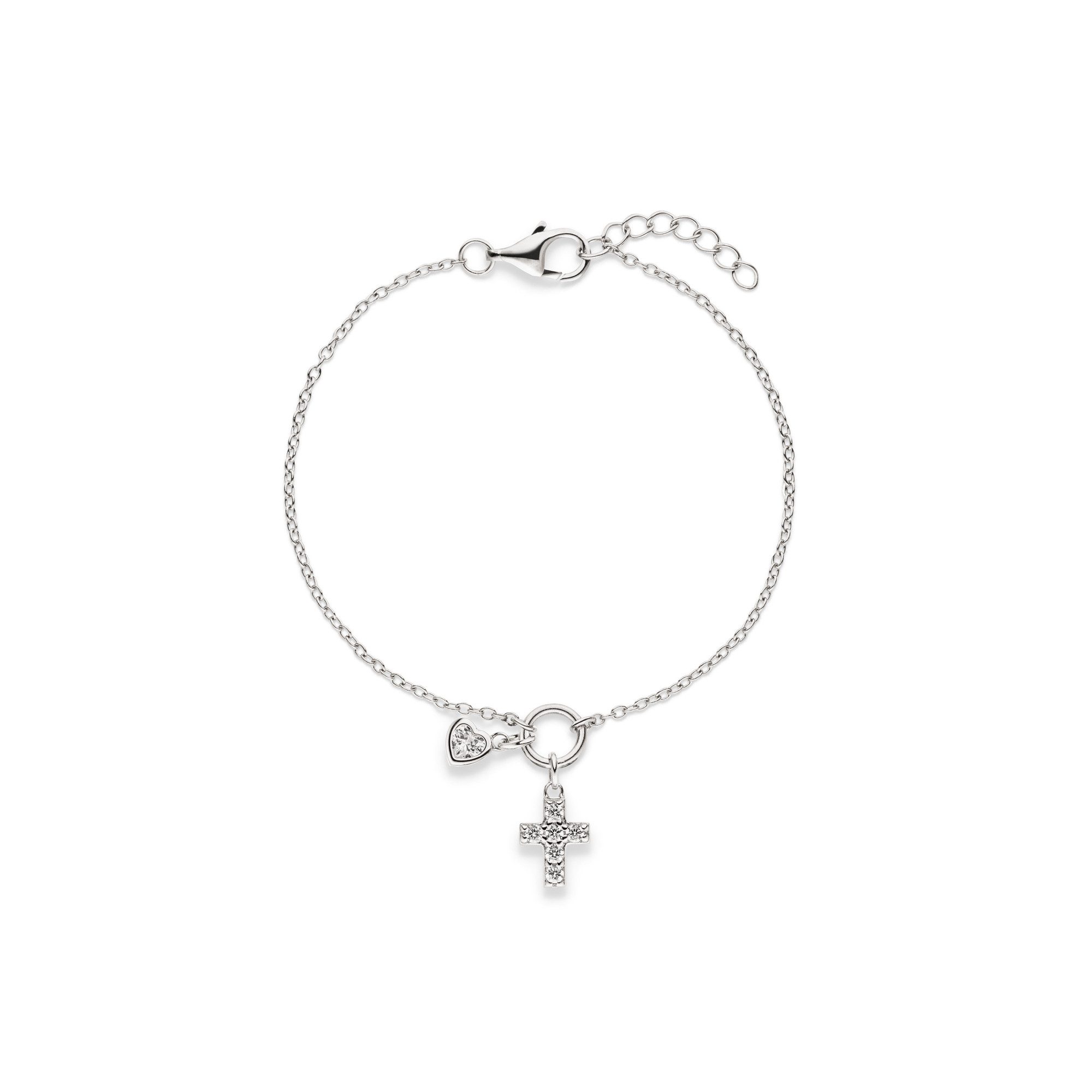 s.Oliver Armband Cross, Kreuz-Motiv, mit Zirkonia (synth)