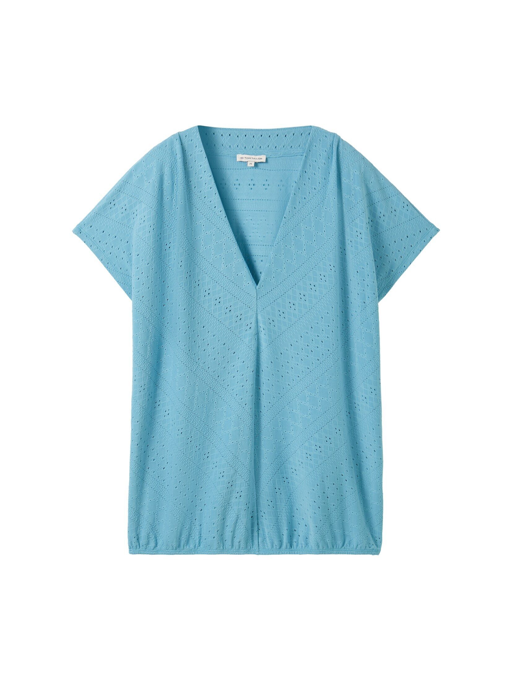 TOM TAILOR T-Shirt T-Shirt mit Lochmuster günstig online kaufen