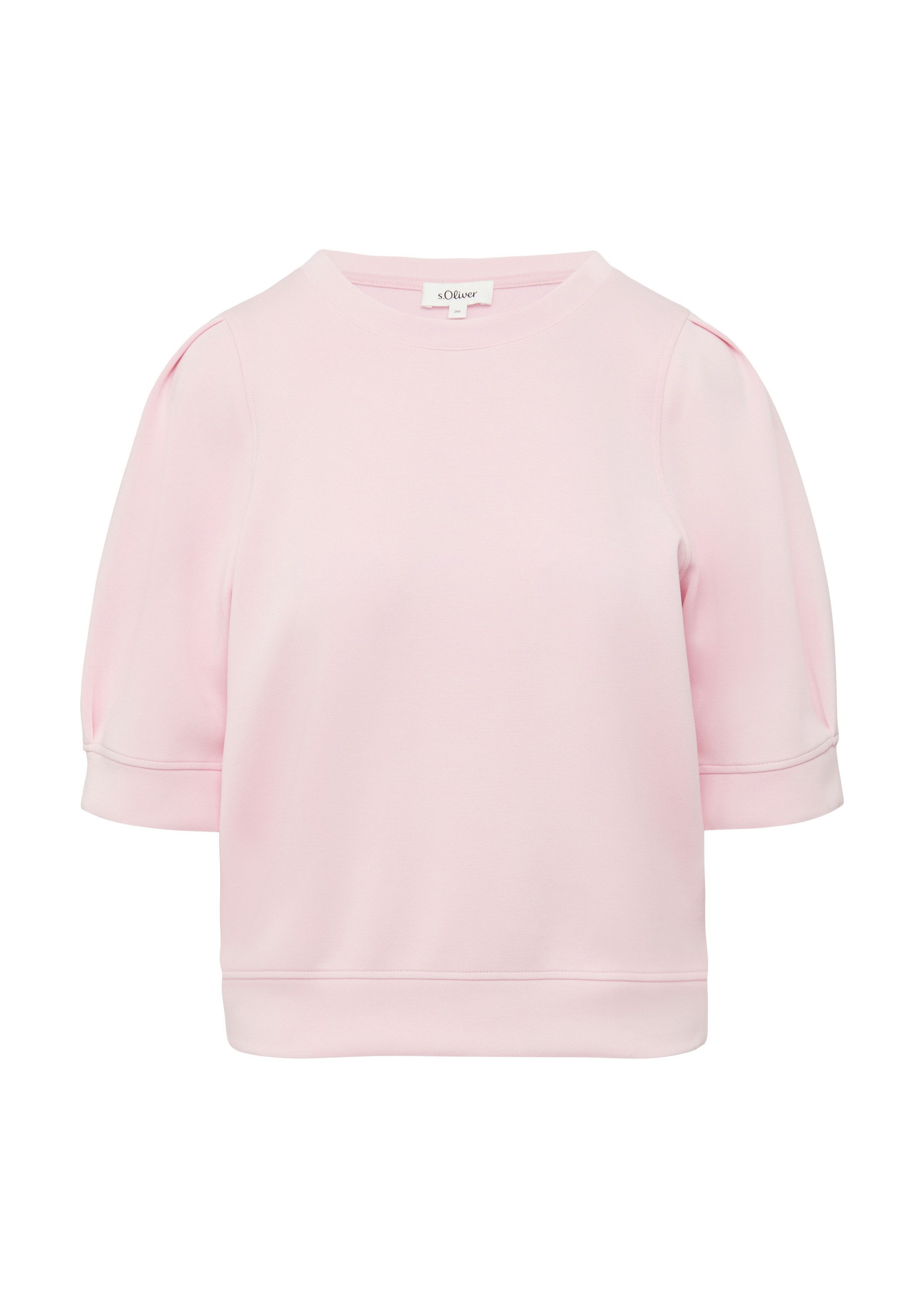 s.Oliver Sweatshirt Sweatshirt Scuba-Sweatshirt mit Faltendetails