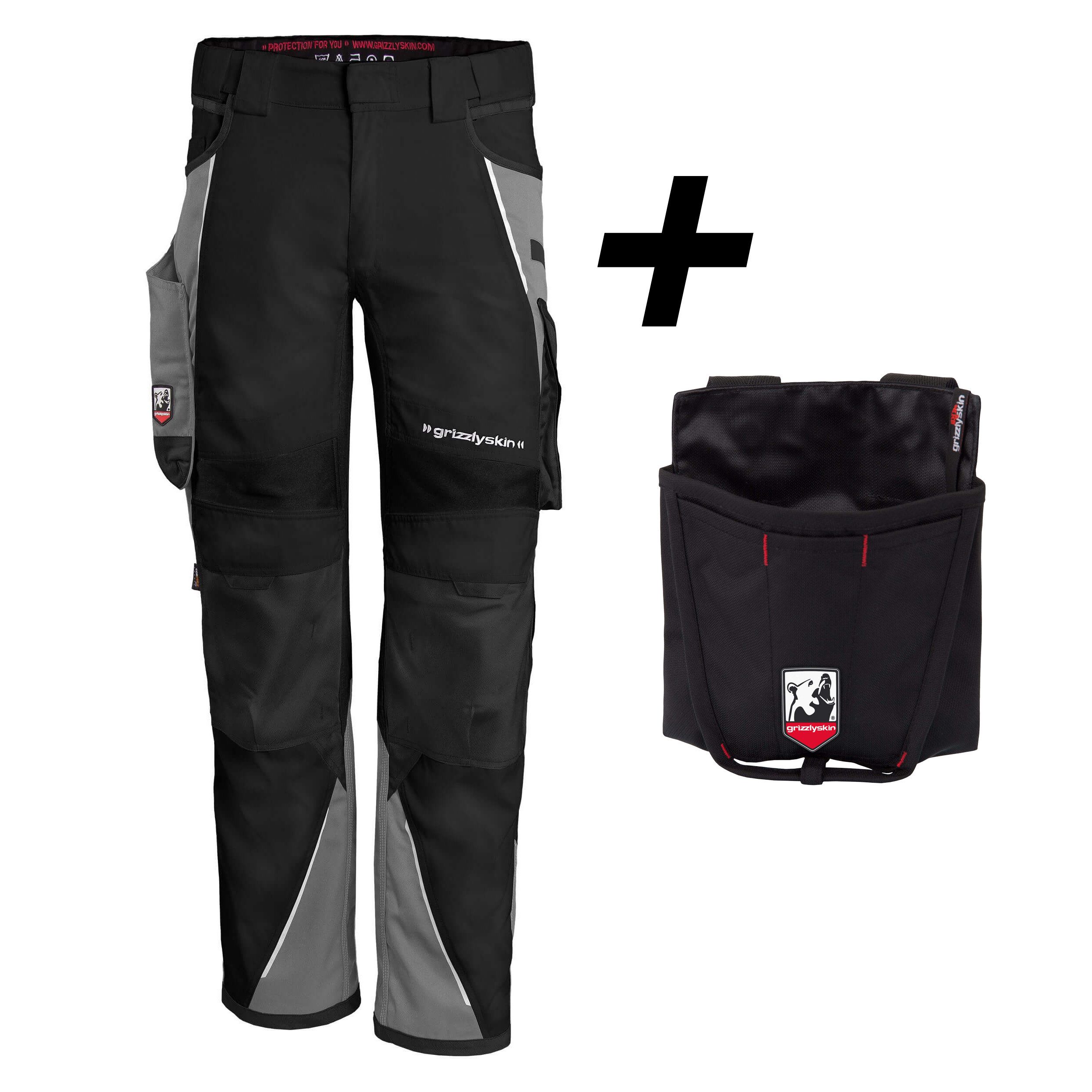 Qualitex Workwear Arbeitsbundhose BUNDLE IRON Arbeitshose + Workertasche aus Lyocell, Cordura & Stretch (2-tlg) funktionale Werkstatthose mit 19 Taschen - Atmungsaktiv - Dehnbund