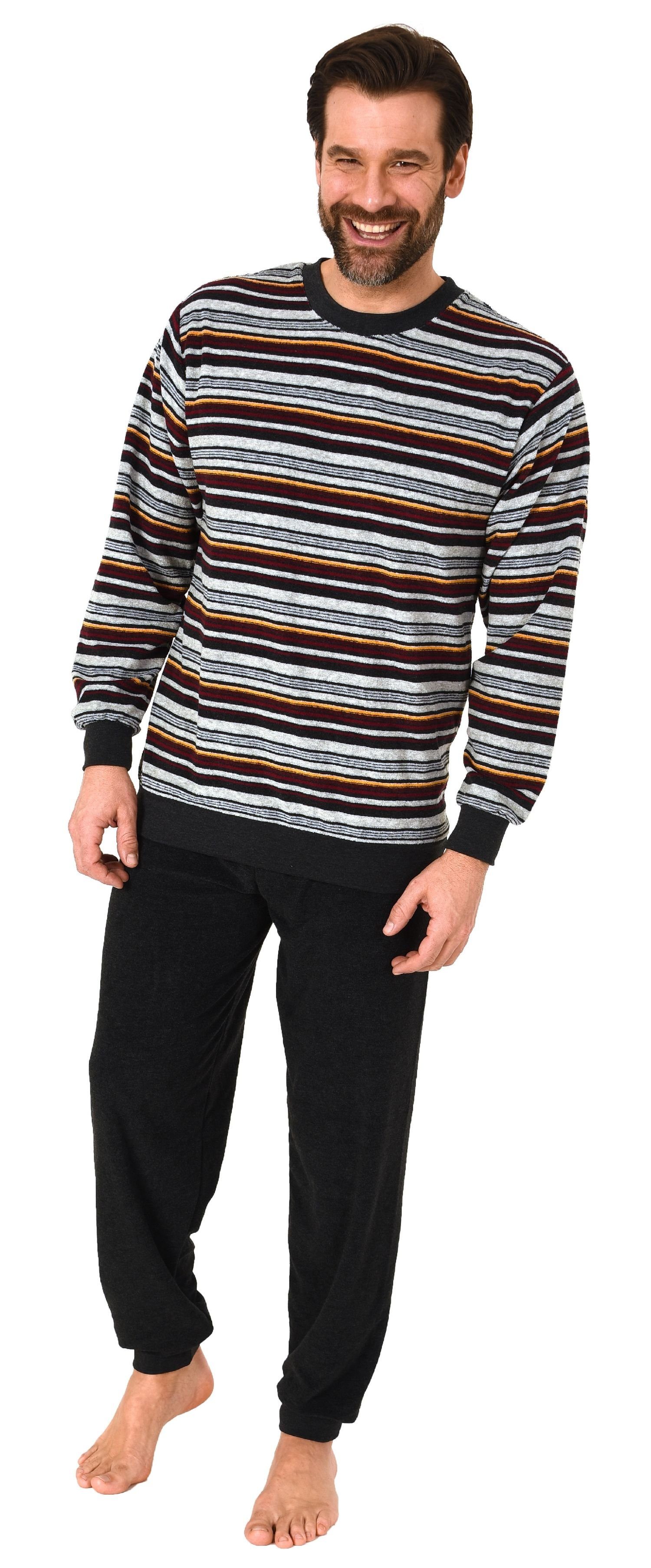 Normann Pyjama Herren Frottee Schlafanzug mit Bündchen - auch in Übergrößen günstig online kaufen