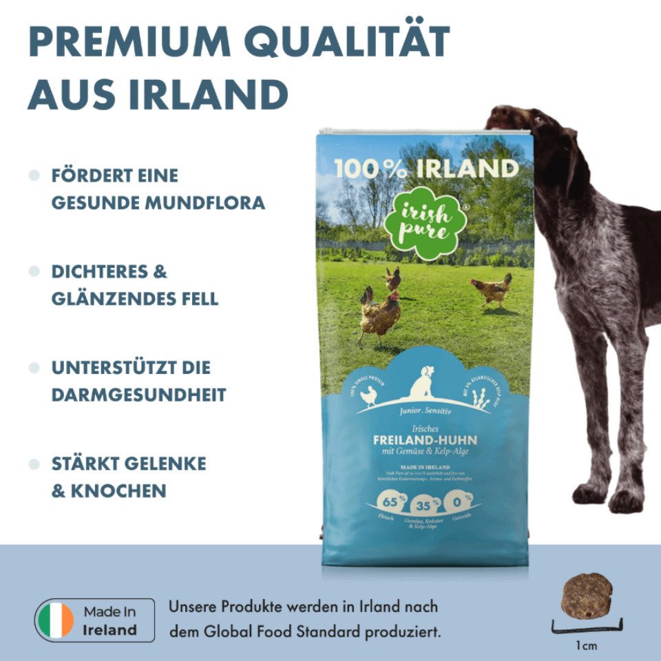 Irish Pure Irish Pure Freiland-Huhn Junior - getreidefreies Hundefutter, Trockenfutter für: Hunde