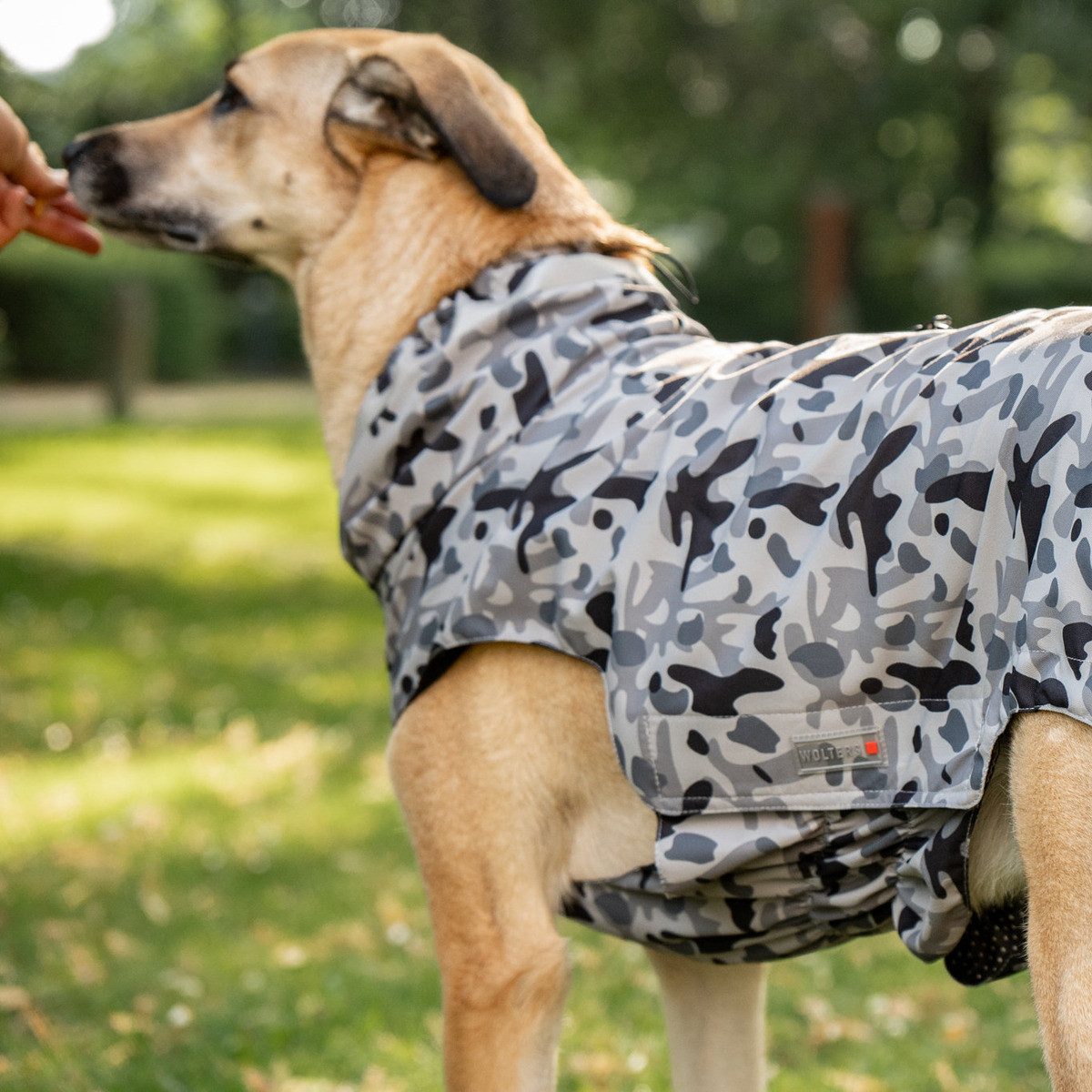 Wolters Hunderegenmantel Regenjacke Camouflage dunkelgrau