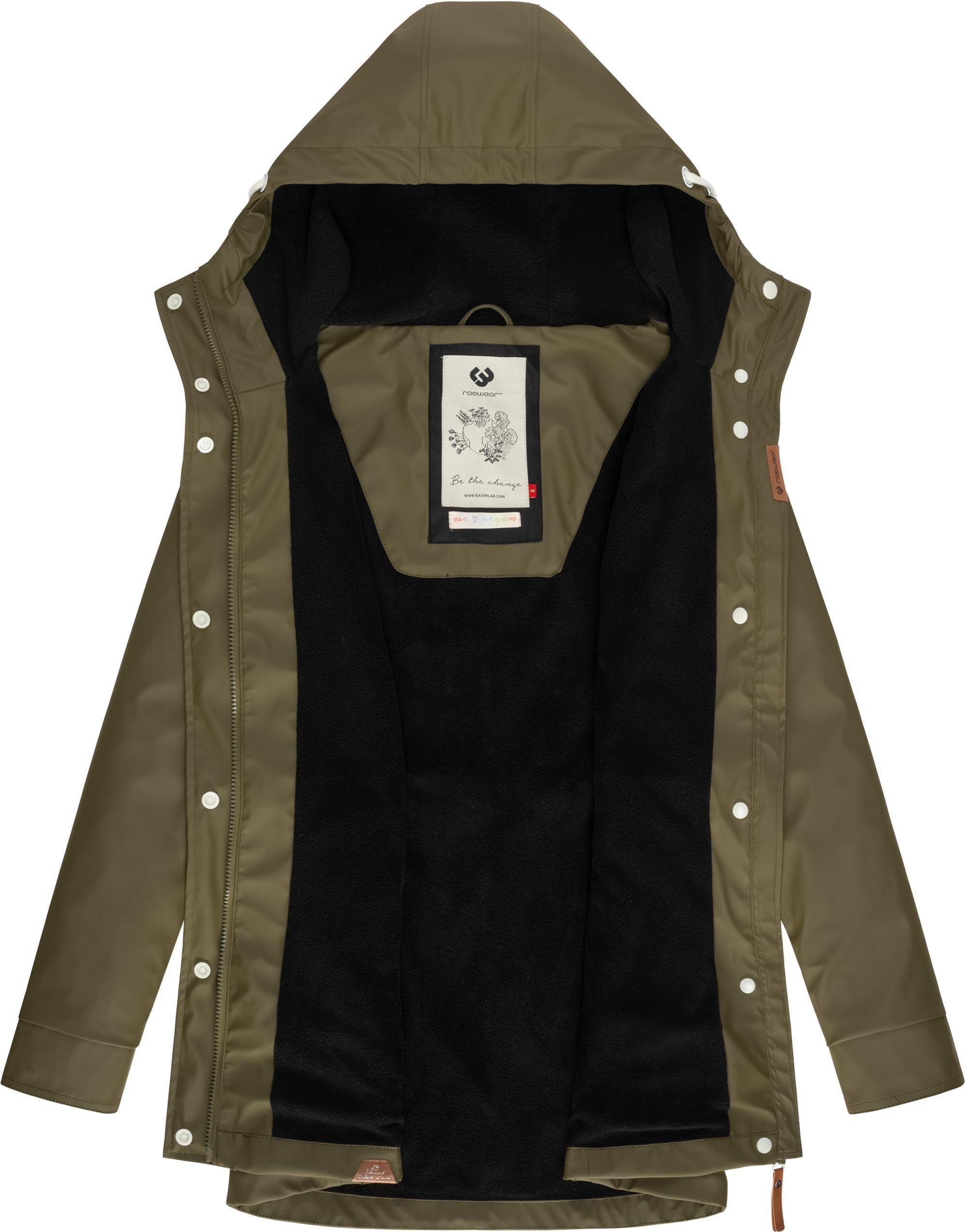 Ragwear Regenmantel Monadis Rainy Intl. modischer Regenparka mit kuschligem Innenfutter – Bild 5 von 5