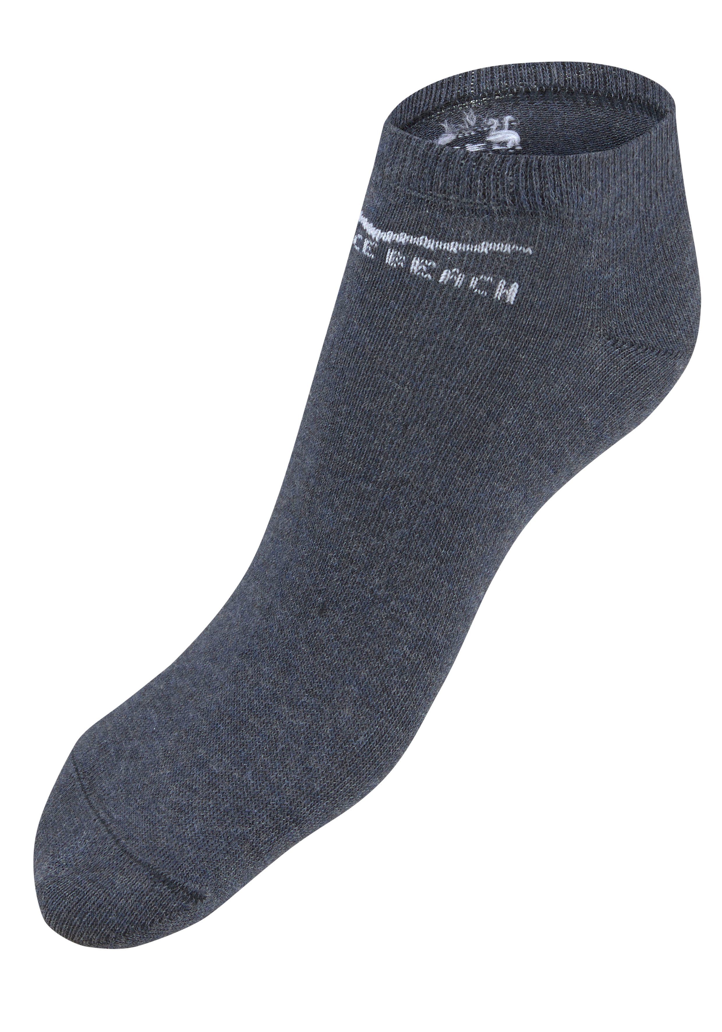 Venice Beach jeans-meliert Passform Sneakersocken perfekte jeans-meliert, 6-Paar) (Set, weiß, durch dunkel LYCRA-Anteil