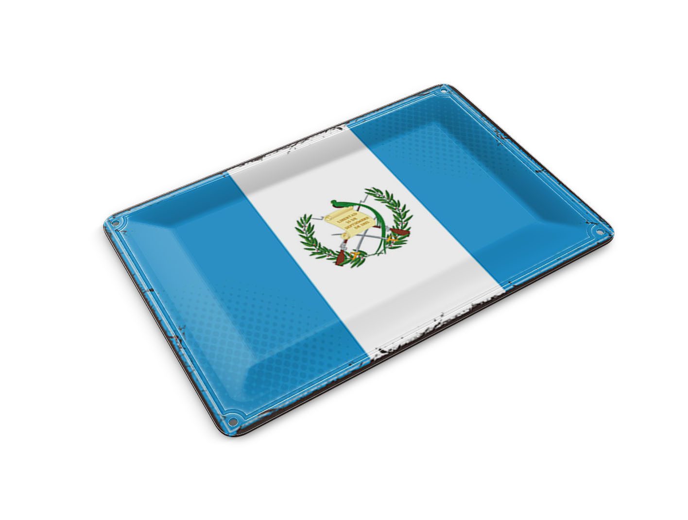 Femer GmbH Postkarte Flagge Guatemalas 14x10 cm Retro Flag Guatemala, unfrankiert