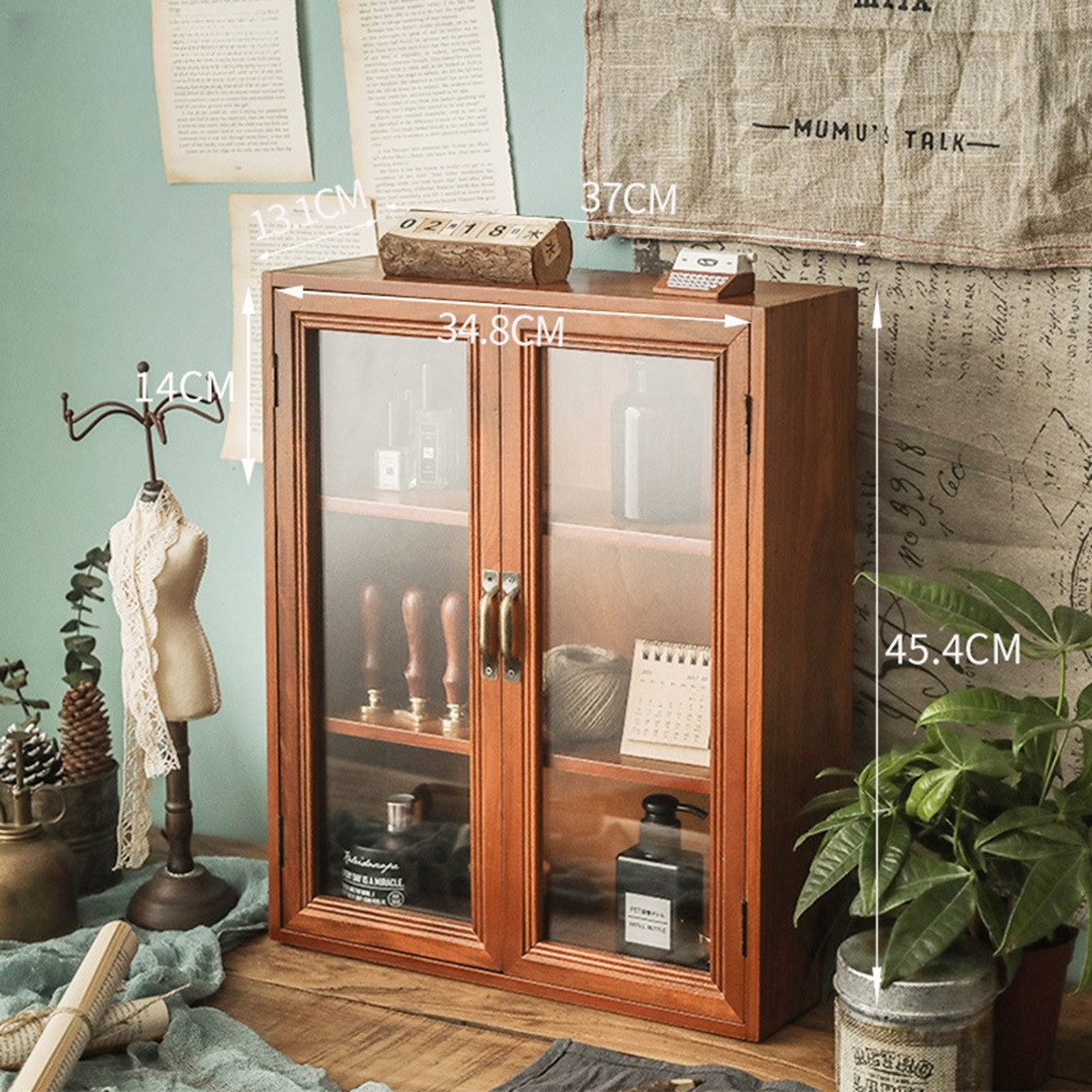 DOPWii Beistellschrank Lagerschrank, hölzerner Vintage-Vitrinenschrank, Bad günstig online kaufen