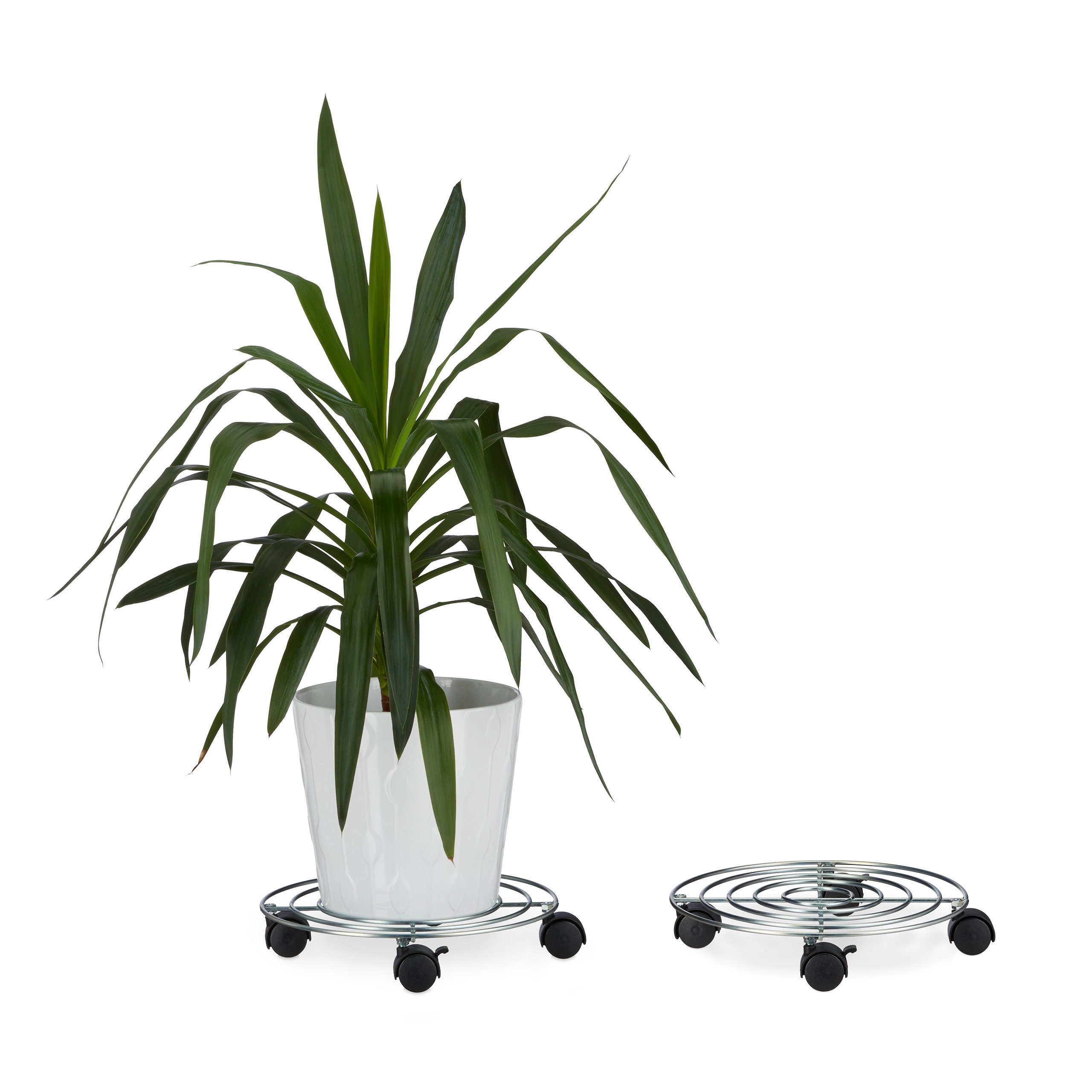 Blumentopfuntersetzer 2 x Pflanzenroller mit Bremse
