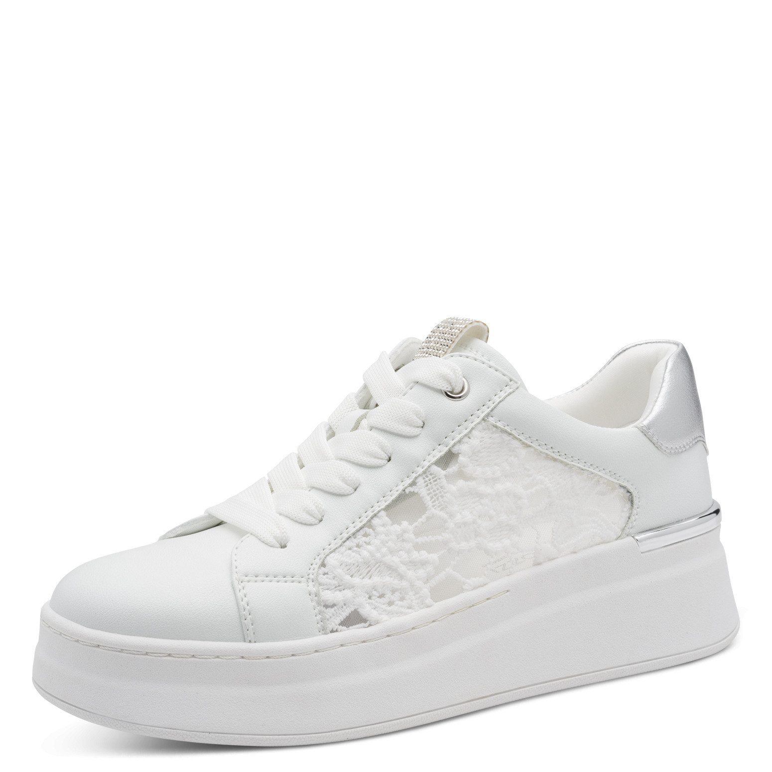 MARCO TOZZI MARCO TOZZI by GMK Damen Sneaker 2-83708-46-197 WHITE COMBI weiß Schnürschuh