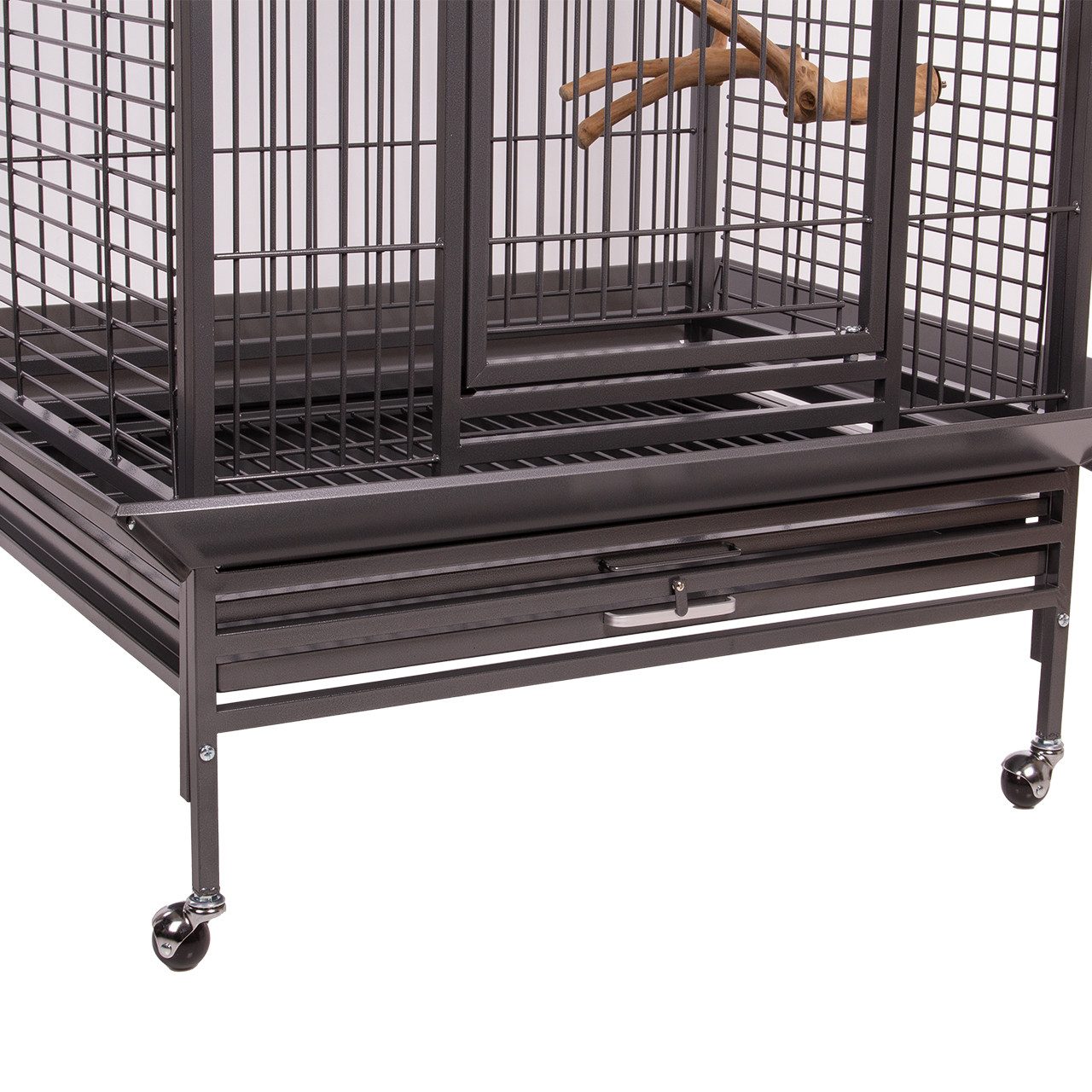Montana Cages Vogelkäfig Vogelvoliere Papageienkäfig Hacienda Play, kleine- & mittelgroße Papageien, Antik, ca. 91 x 71 x 181cm