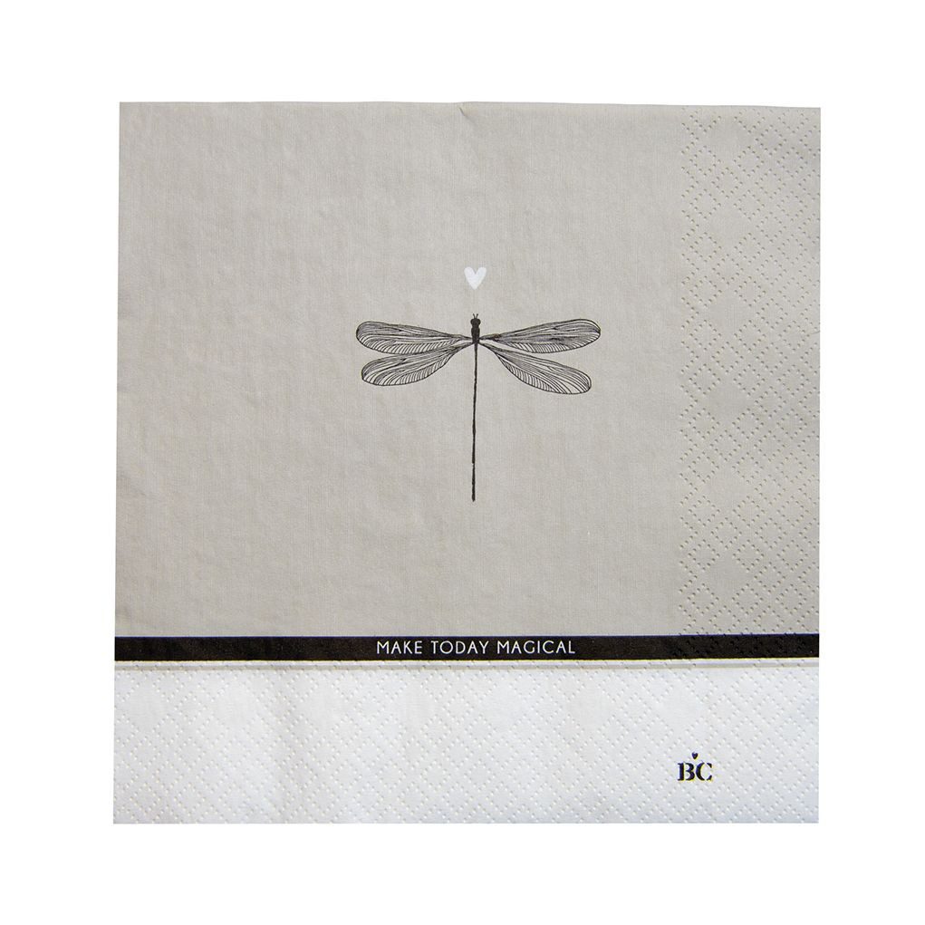 Bastion Collections Papierserviette, Höhe: cm, Farbe: Mehrfarbig, Motiv: Libelle