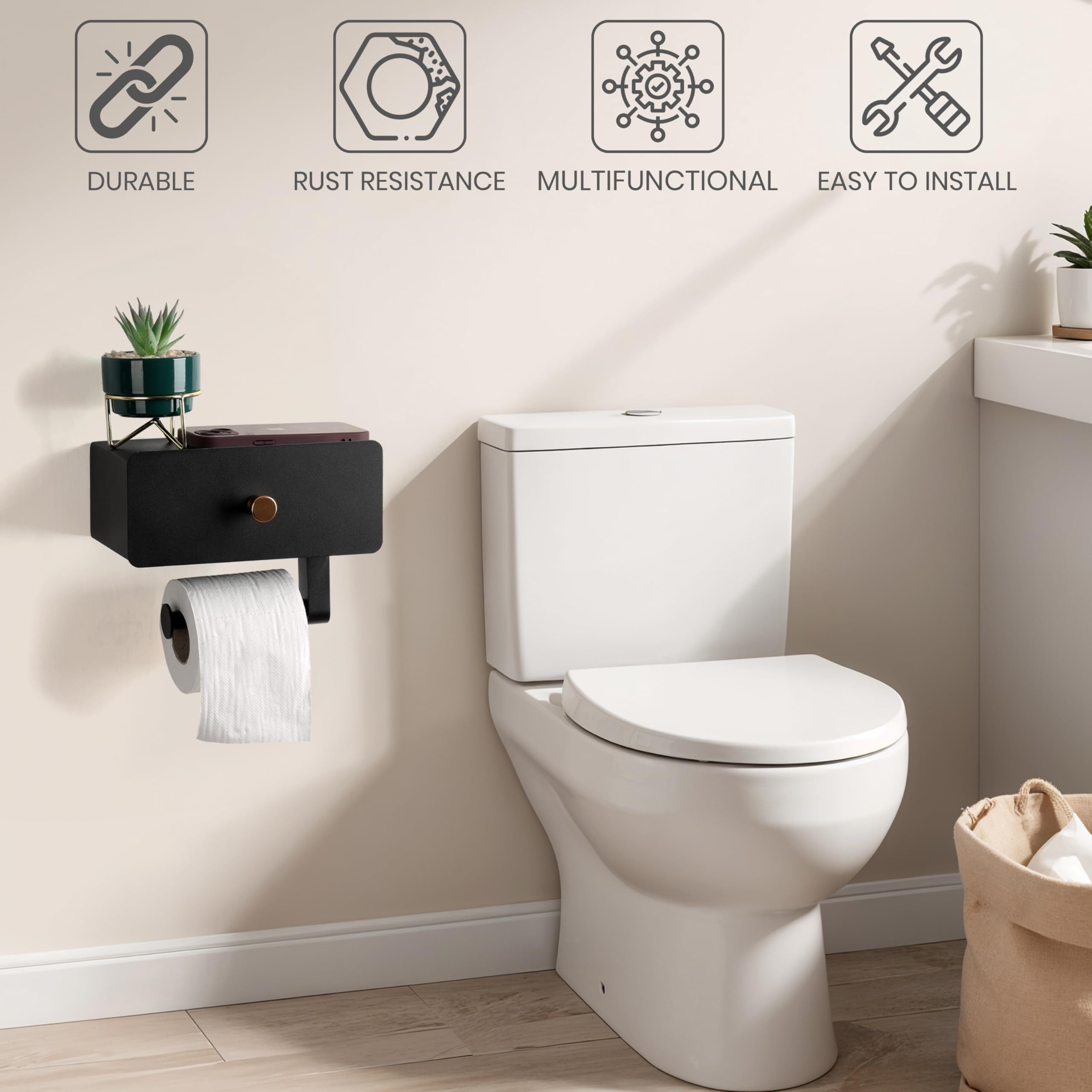 Belle Vous Toilettenpapierhalter Belle Vous Klopapierhalter günstig online kaufen
