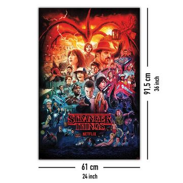 PYRAMID Poster Stranger Things 4 Poster Seasons Montage 61 x 91,5 cm