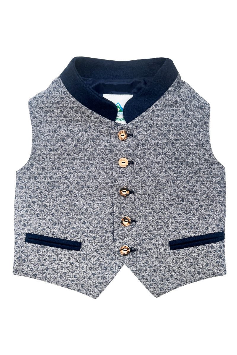 Isar-Trachten Trachtenjacke Kinderweste - AURIN - blau – Bild 2 von 3
