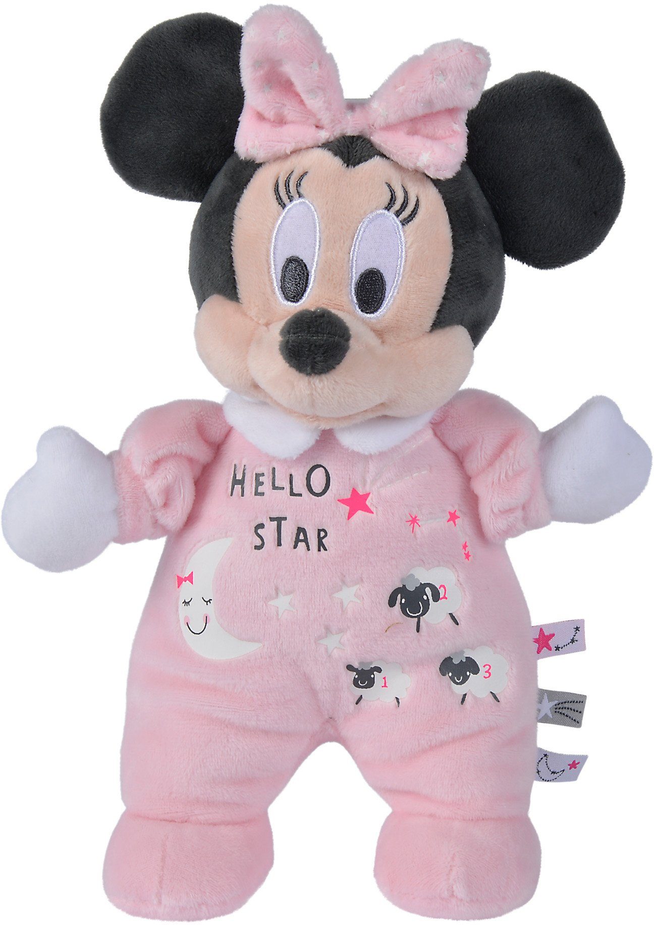 SIMBA Plüschfigur Minnie mit the Disney Starry Glow dark, 25cm, Night, Elementen leuchtenden in