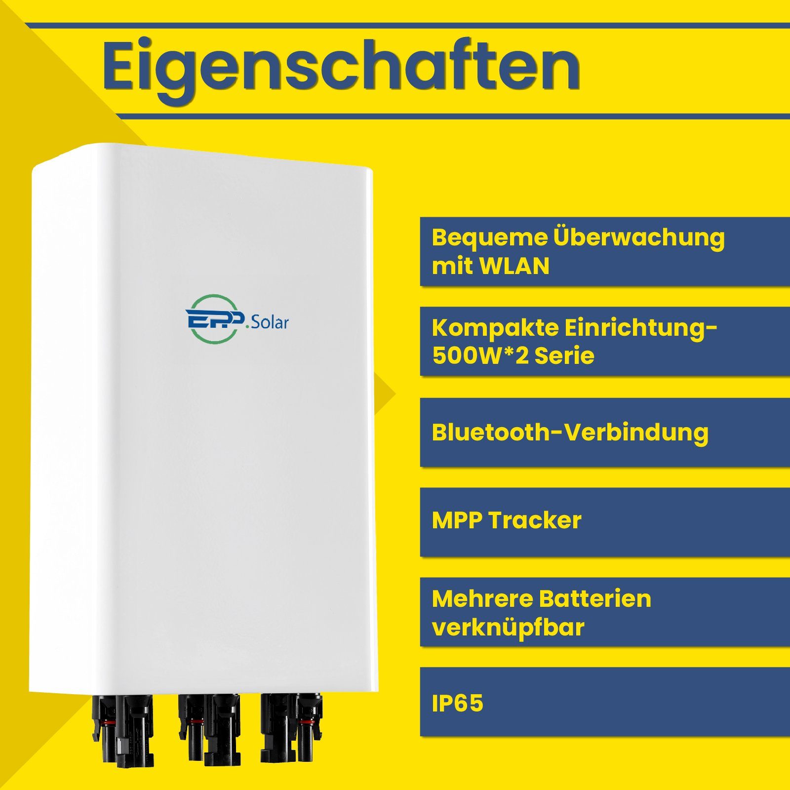 Balkonkraftwerk Smart Nachrüstbar Speicher Solaranlage im 40A Box EPP mit EPP.Solar