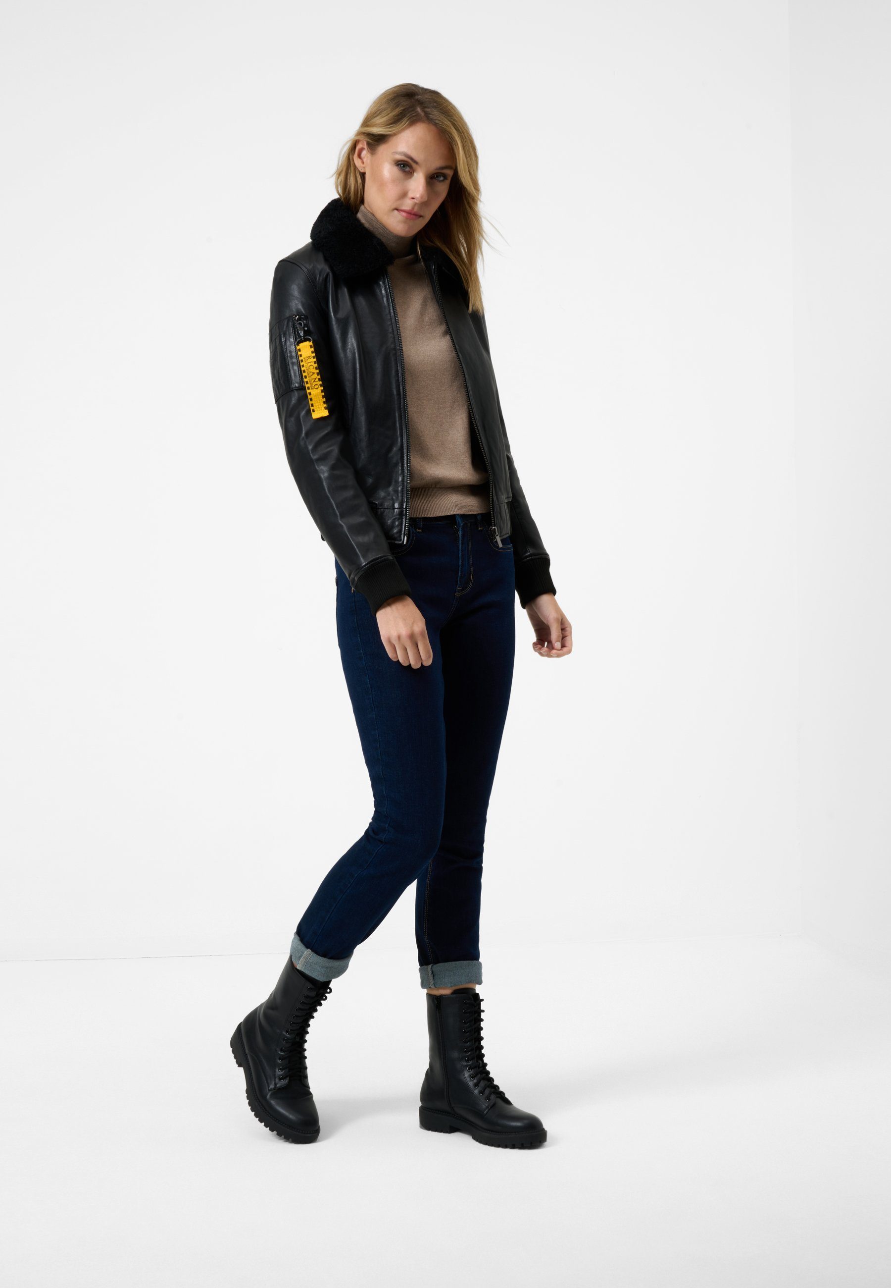 RICANO Lederjacke Nova Hochwertiges Lamm-Nappa-Leder günstig online kaufen