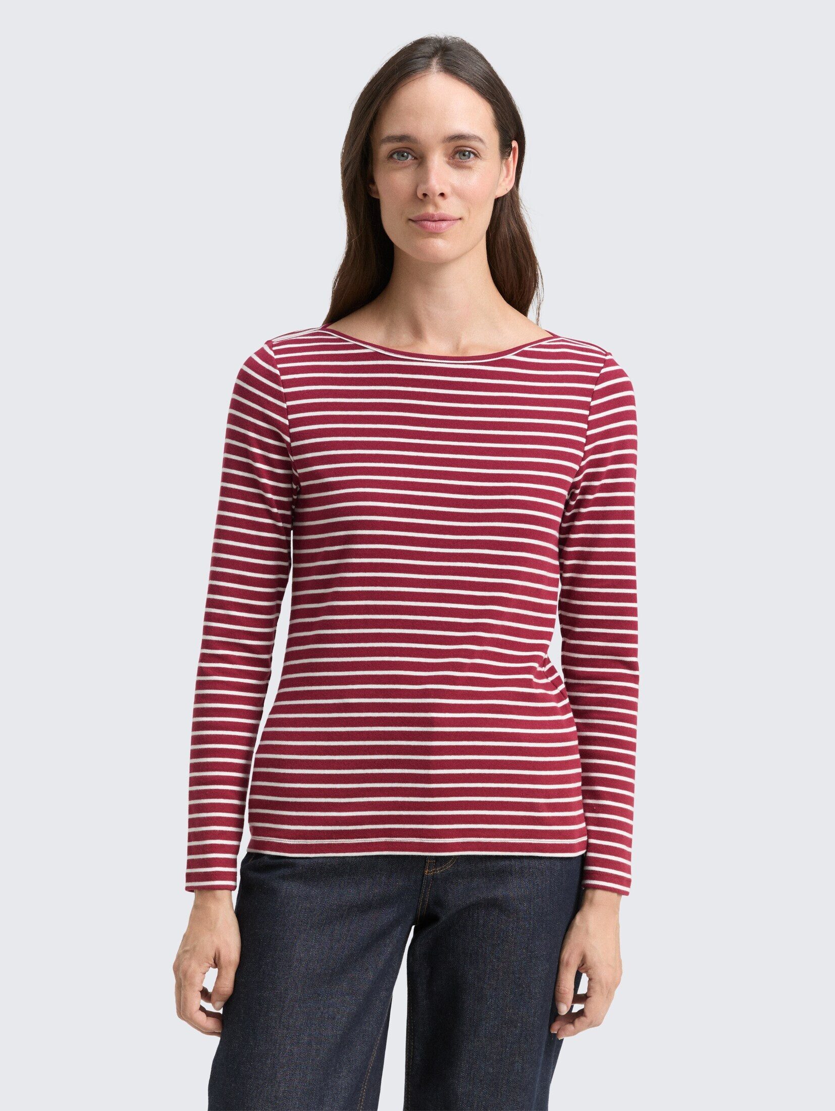 TOM TAILOR Langarmshirt Langarmshirt mit Streifenmuster günstig online kaufen