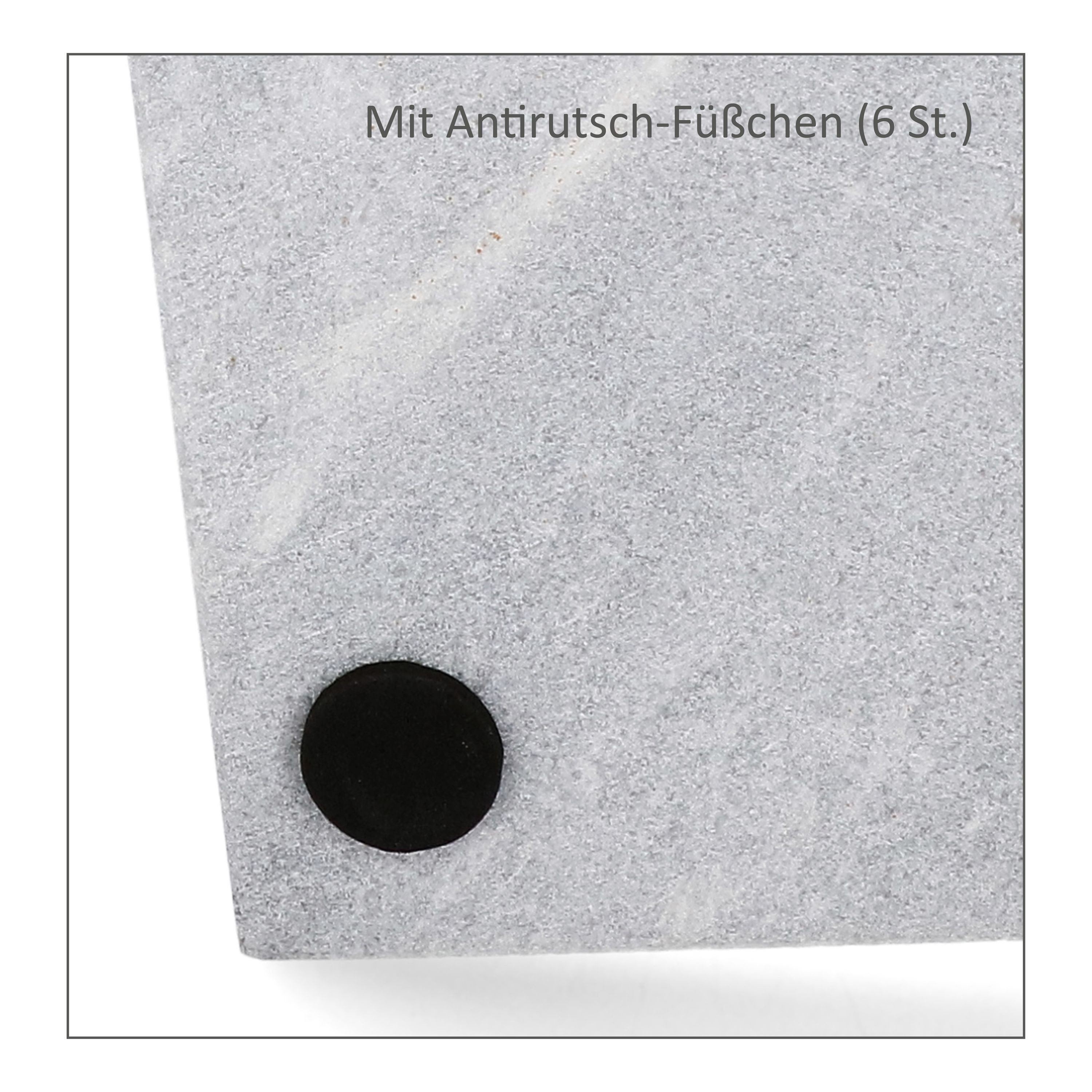 MamboCat Schneidebrett Marmor-Schneidebrett 40 x 30 cm weiß-grau Servierplatte Unterlage – Bild 5 von 5