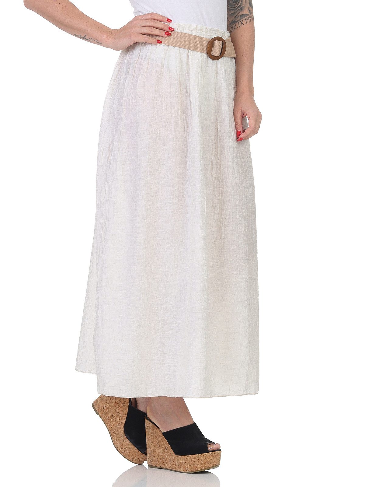 simaranda Sommerrock Damen Rock 31262 36-40 Beige