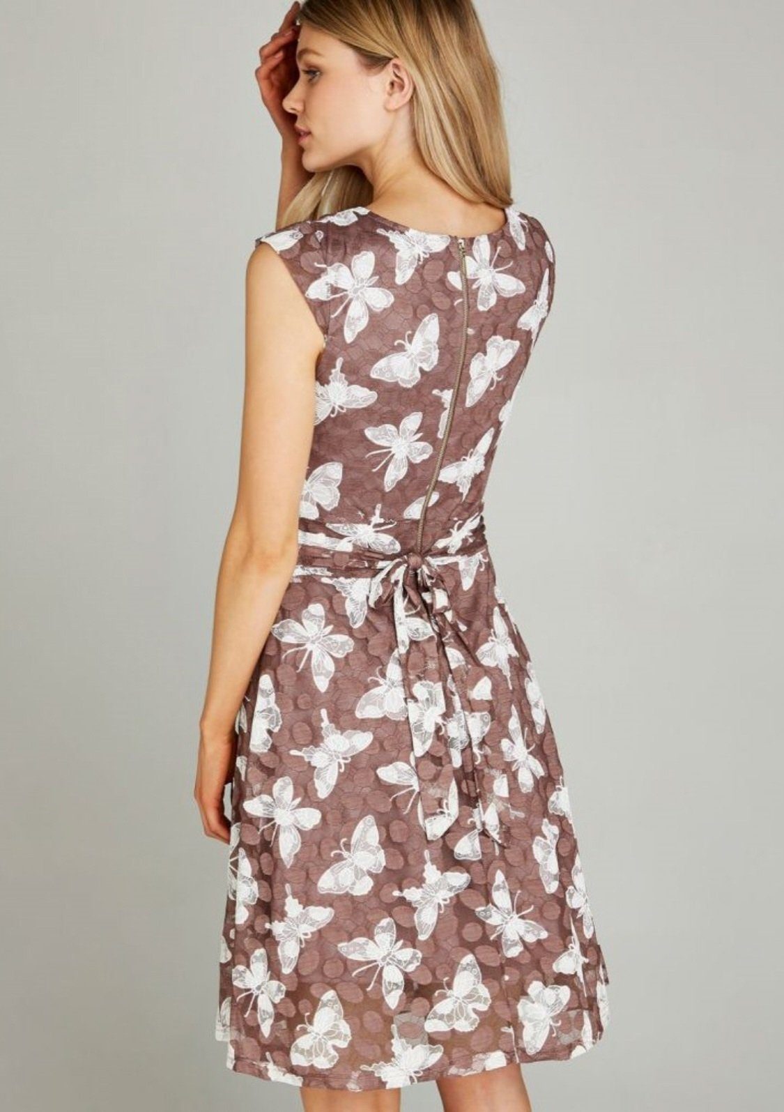 Apricot Meshkleid »Dot Mesh A-Line Dress« (1-tlg) mit Schmetterlingsspitze  online kaufen | OTTO