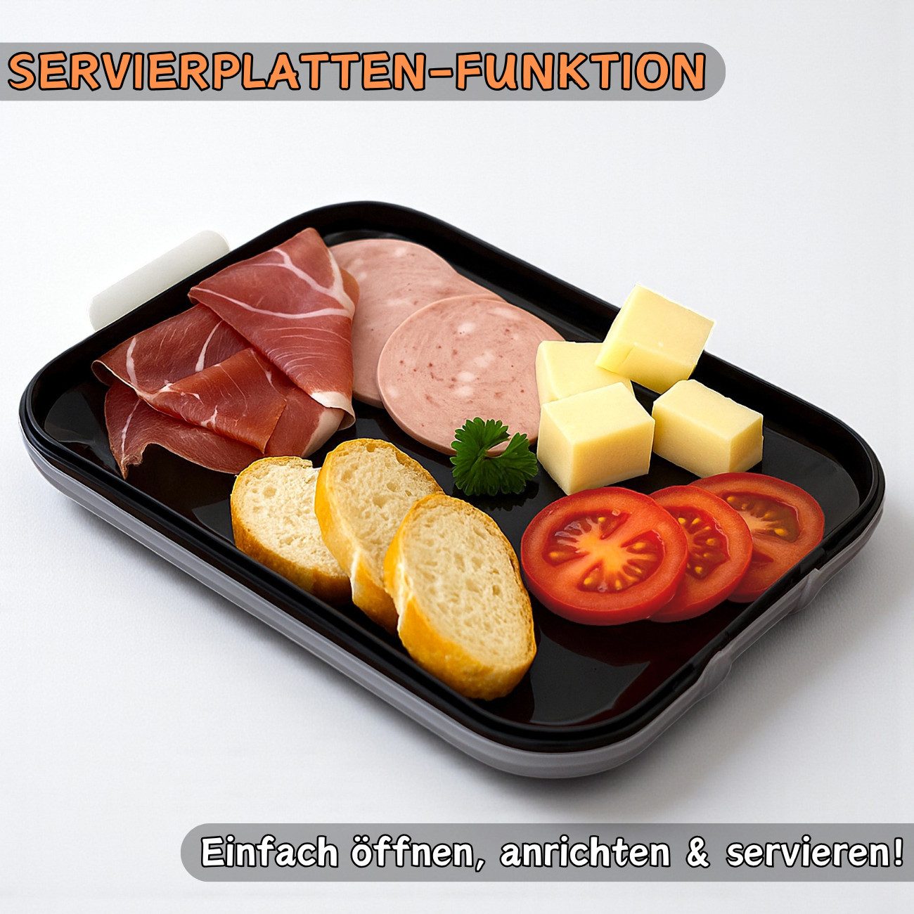 Engelland Frischhaltedose Aufschnittdosen für den Kühlschrank, Aufschnittboxen, PP-Kunststoff, BPA-frei, (Vorteils-Set, 3-tlg., mit transparentem Deckel), stapelbar, platzsparend, Ordnung im Kühlschrank, Organizer, Stapelbox
